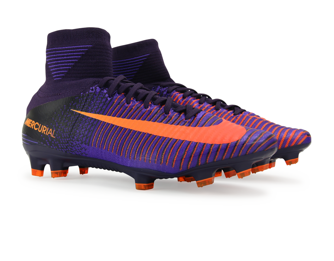 Nike Men's Mercurial Superfly V FG Purple Dynasty/Bright Citrus/Hyper Grape、mySite、noshort