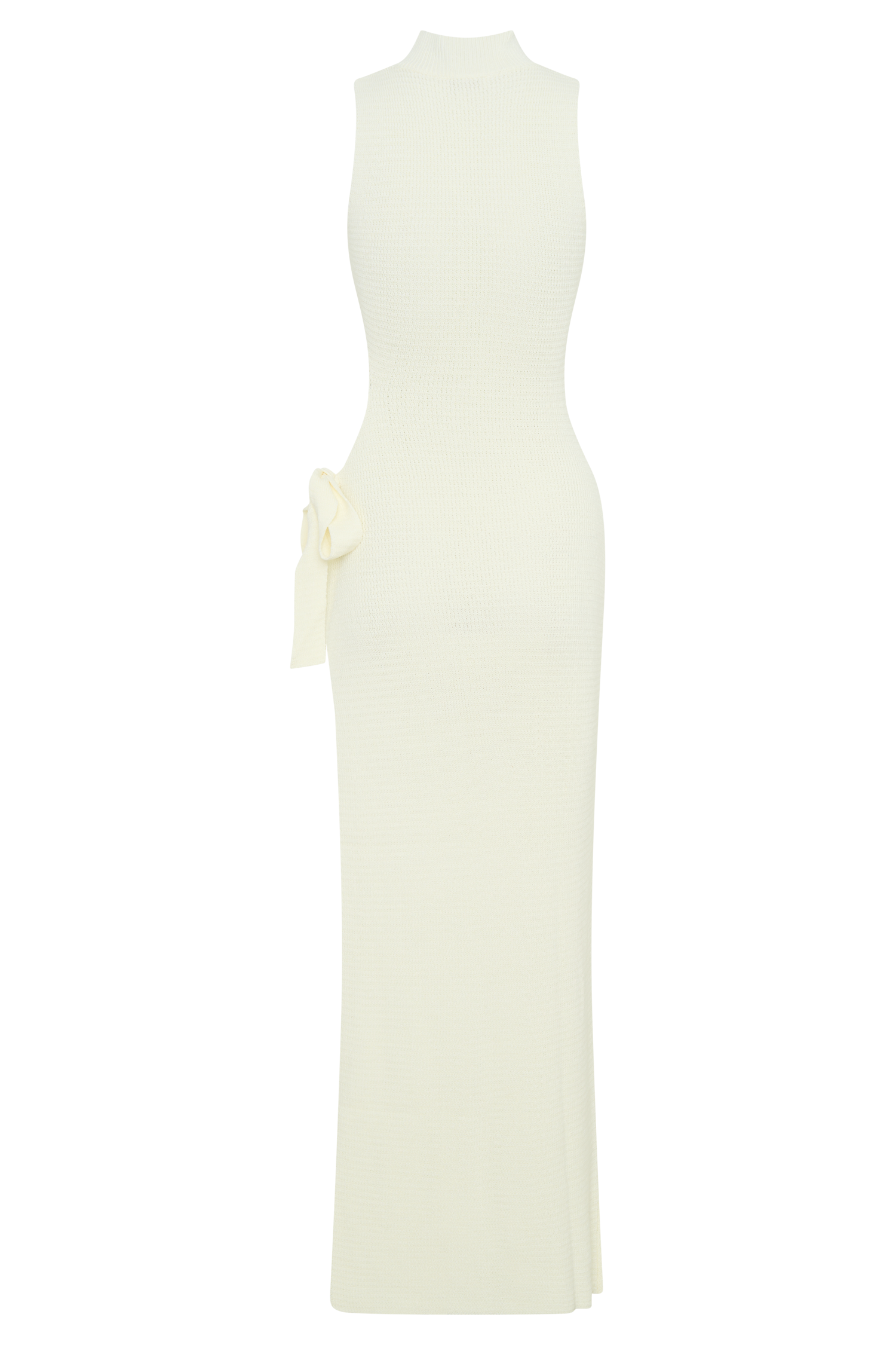 Stephanie Cut Out Knit Maxi Dress - Ivory、mySite、solidvoid