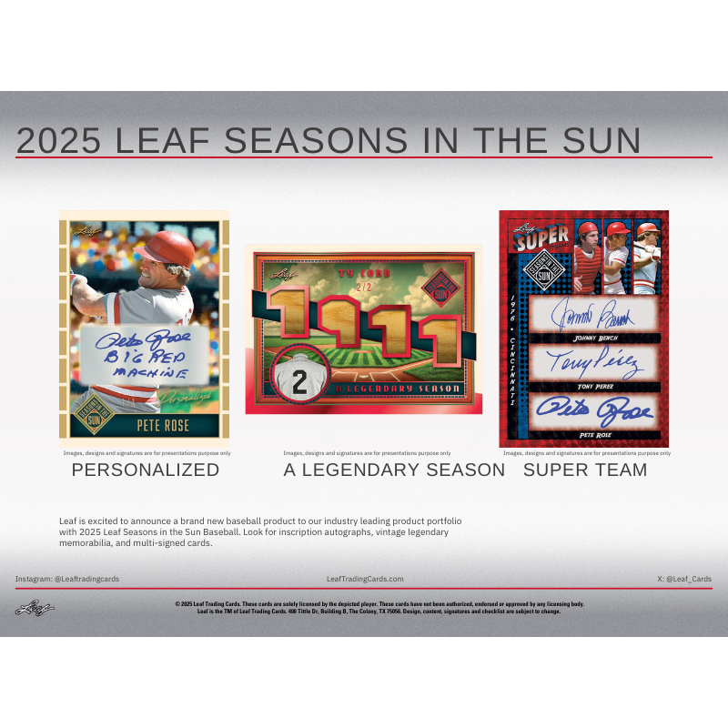 2025 Leaf Seasons in the Sun Baseball Hobby Box、mySite、waistdrama