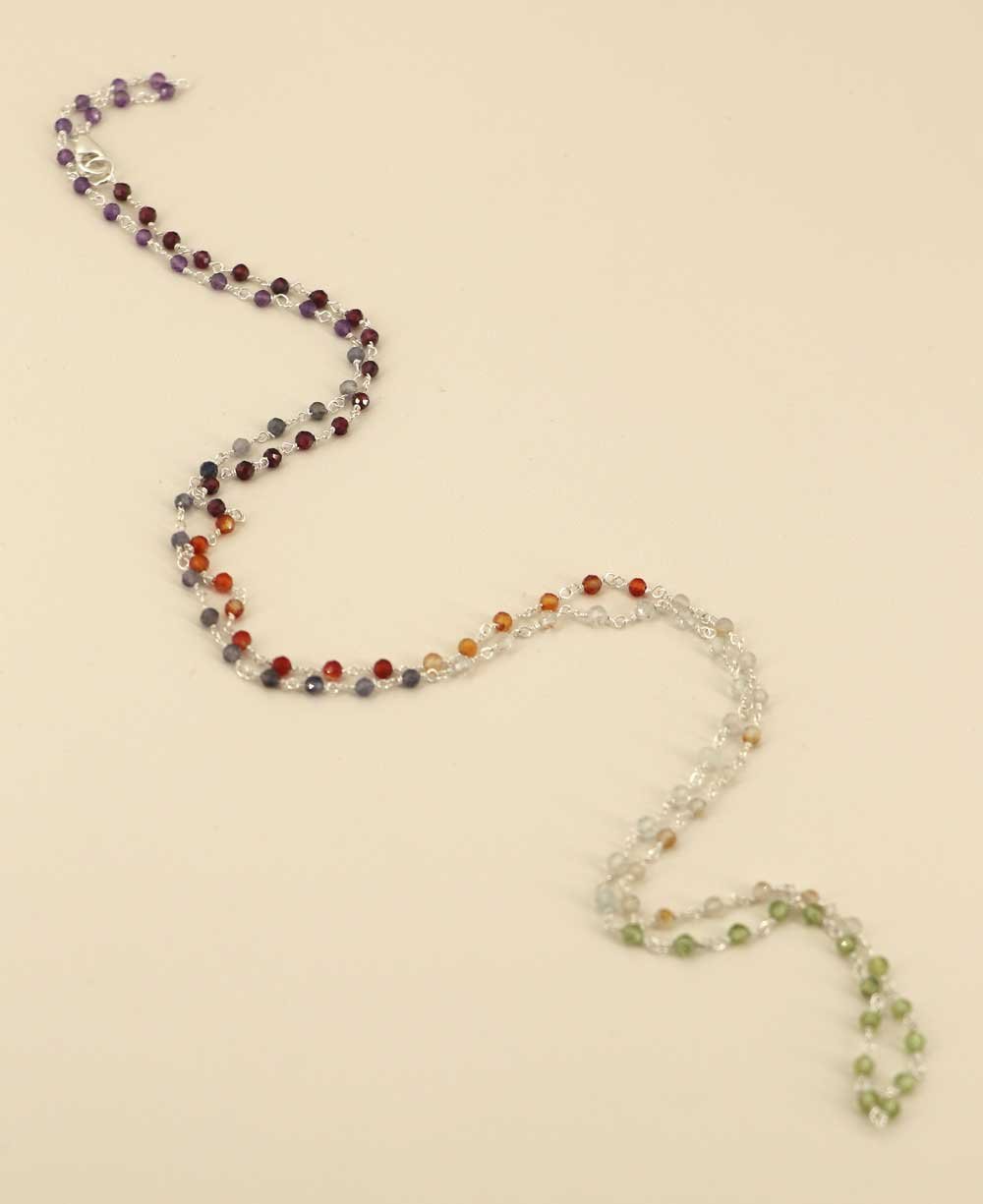 7 Gemstone Chakra Chain Necklace、mySite、topwebapps