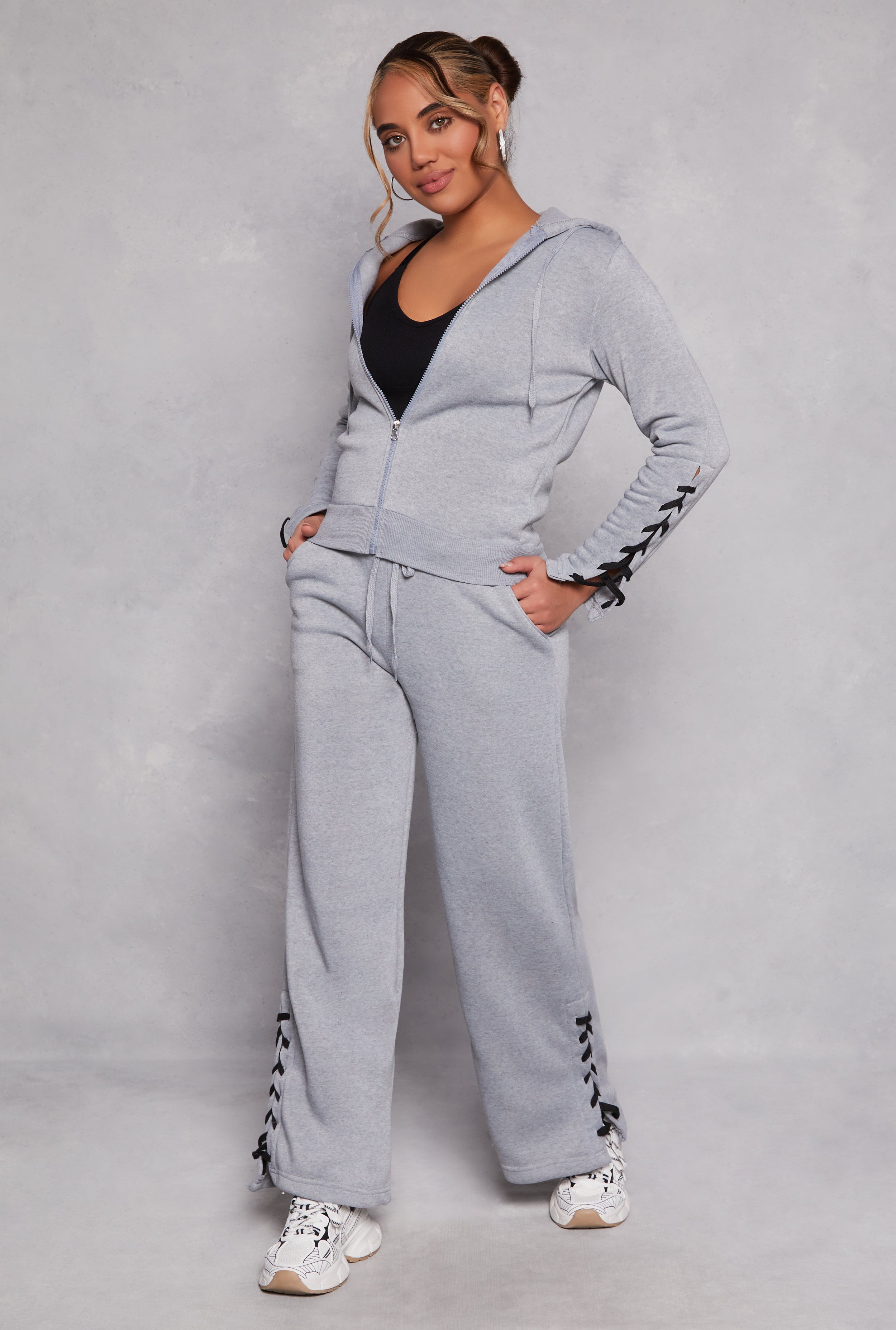 Lace Up Side Sweatpants、mySite、camillekostekn