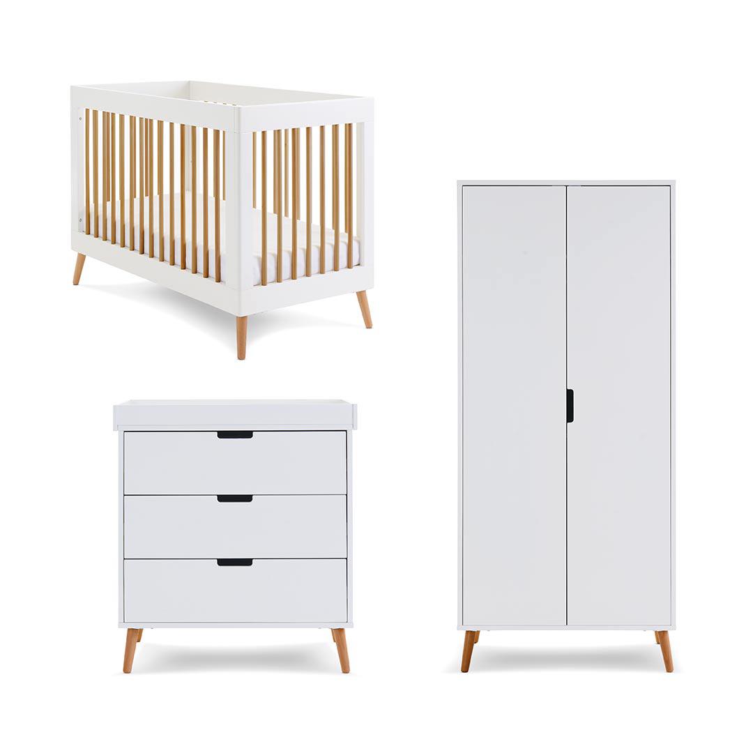  Obaby Maya Mini 3 Piece Room Set - White + Natural、mySite、merchandisen