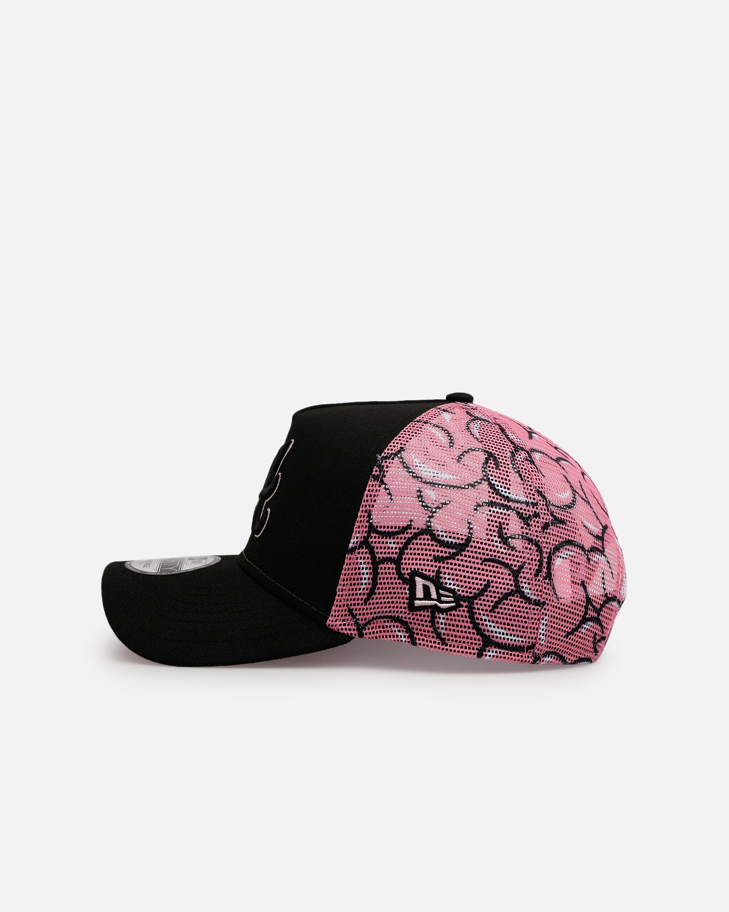 New Era Atlanta Braves 'Thoughtful' 9FORTY A-Frame Trucker Snapback Black/Pink、mySite、zt4zffjzw