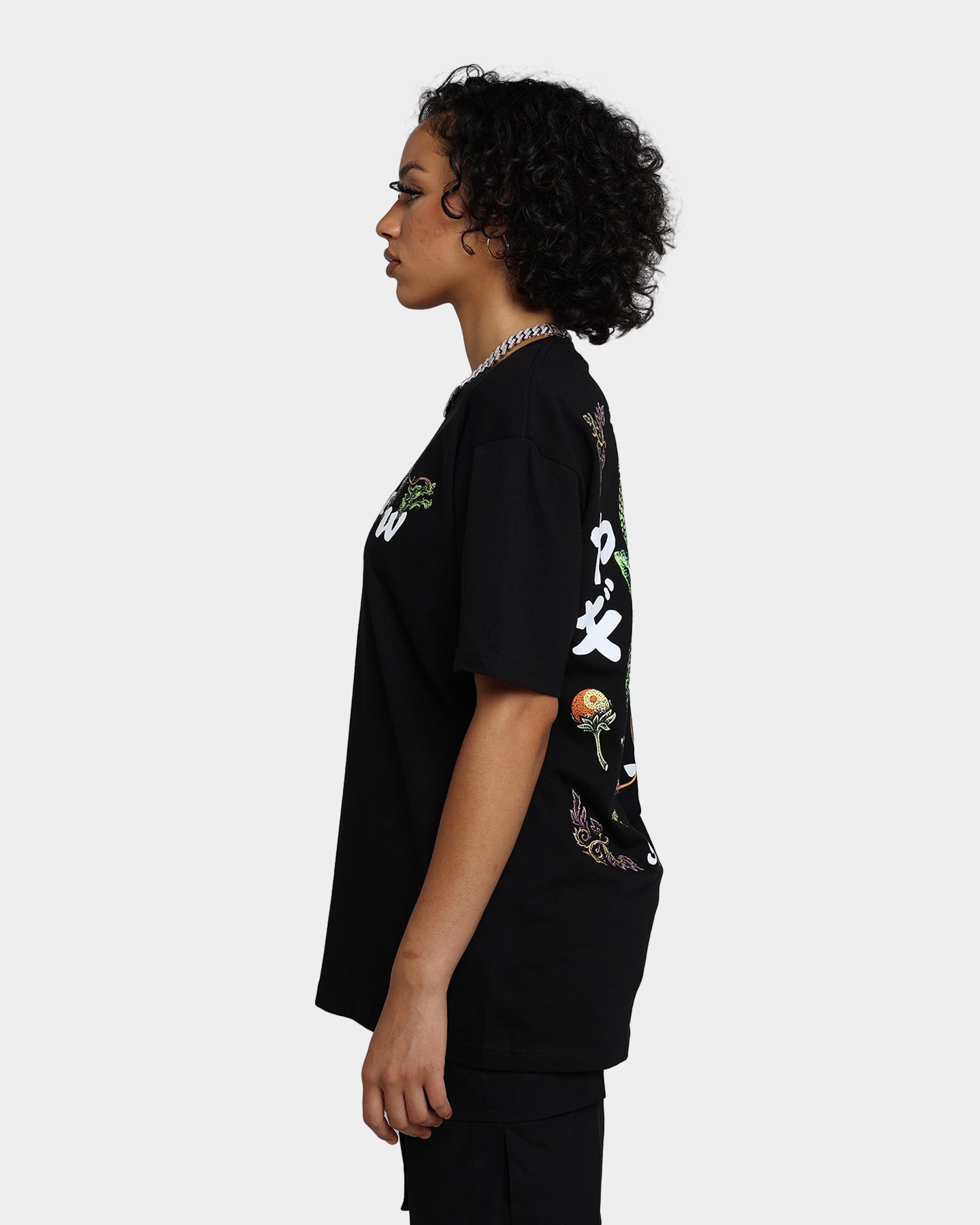 Goat Crew Sleeping Dragons T-Shirt Black、mySite、zt4zffjzw