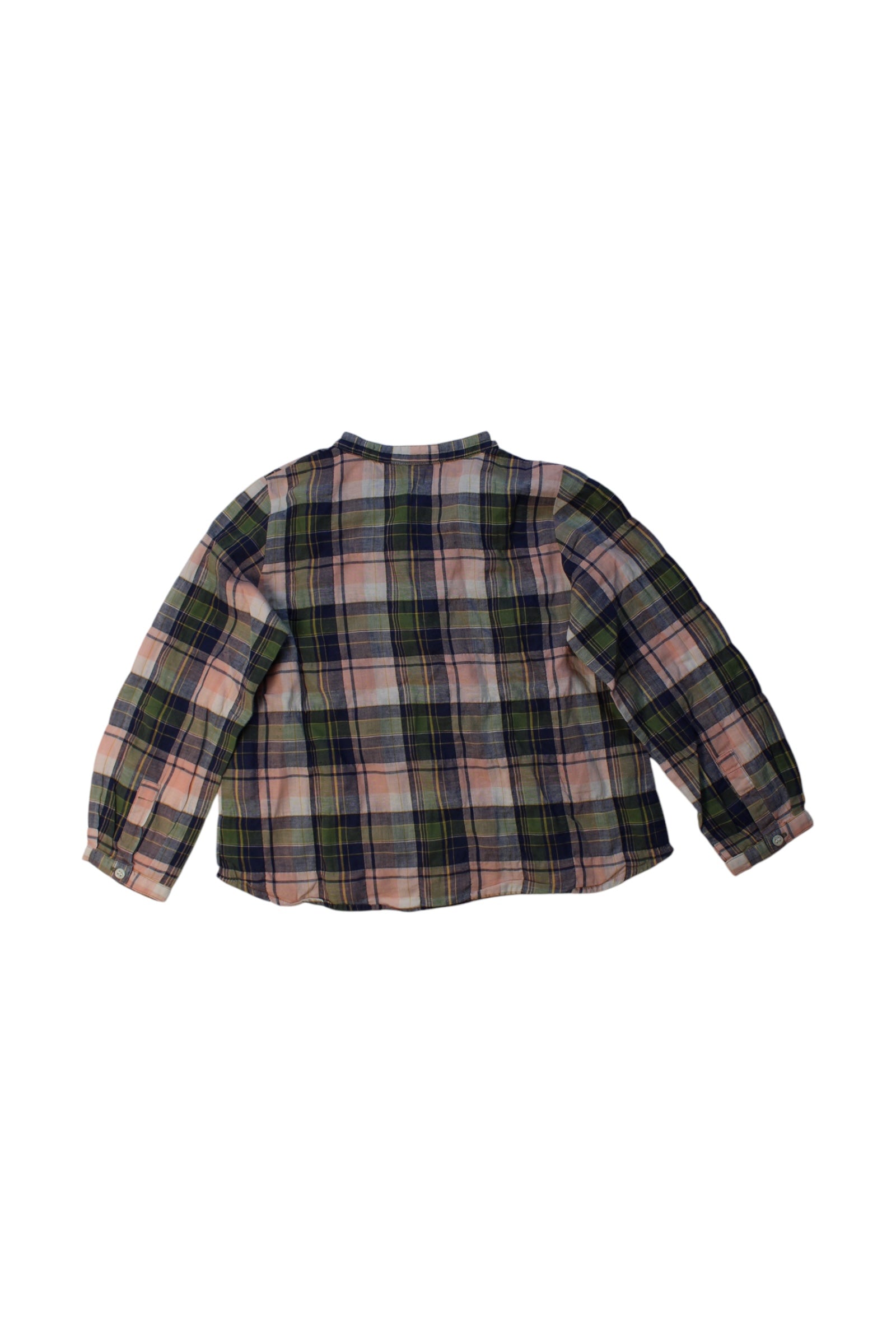 Bonpoint Plaid Long Sleeve Shirt 4T、mySite、g9winljtr