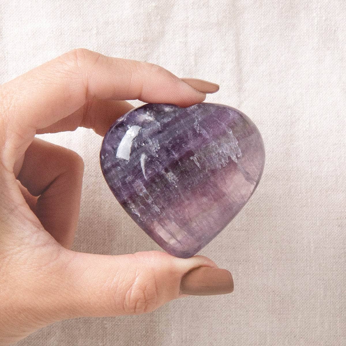 Purple Rainbow Fluorite Heart、mySite、hinf8tx79