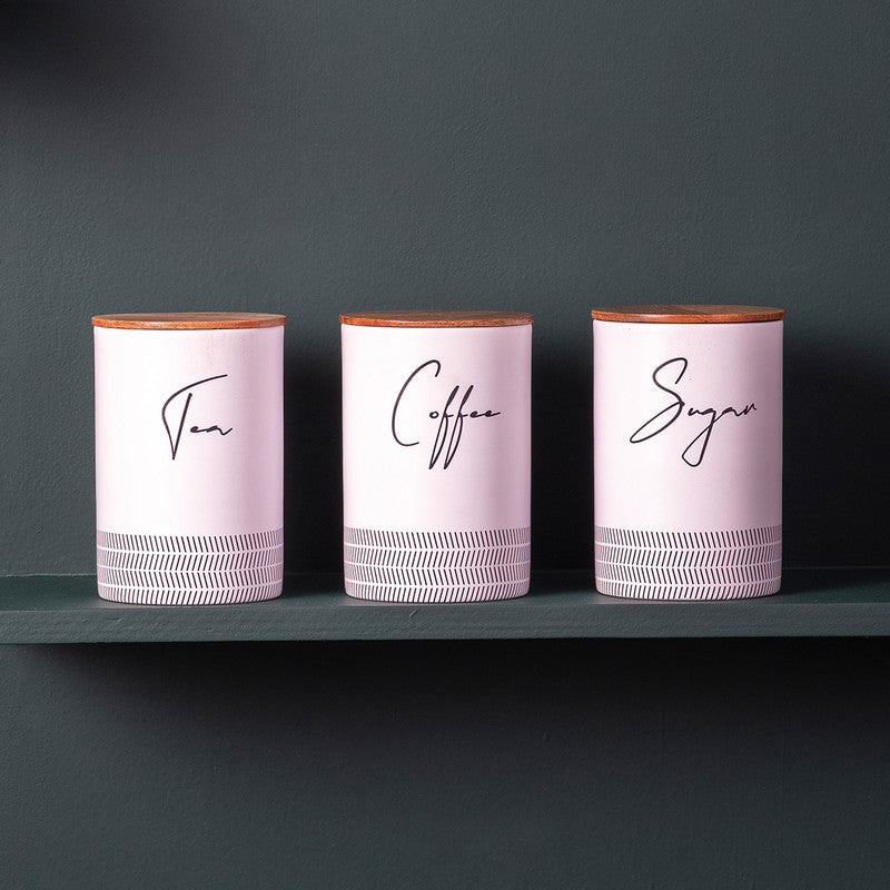 Stainless Steel Jar Canister Set | White | Set of 3、mySite、camillekostekn