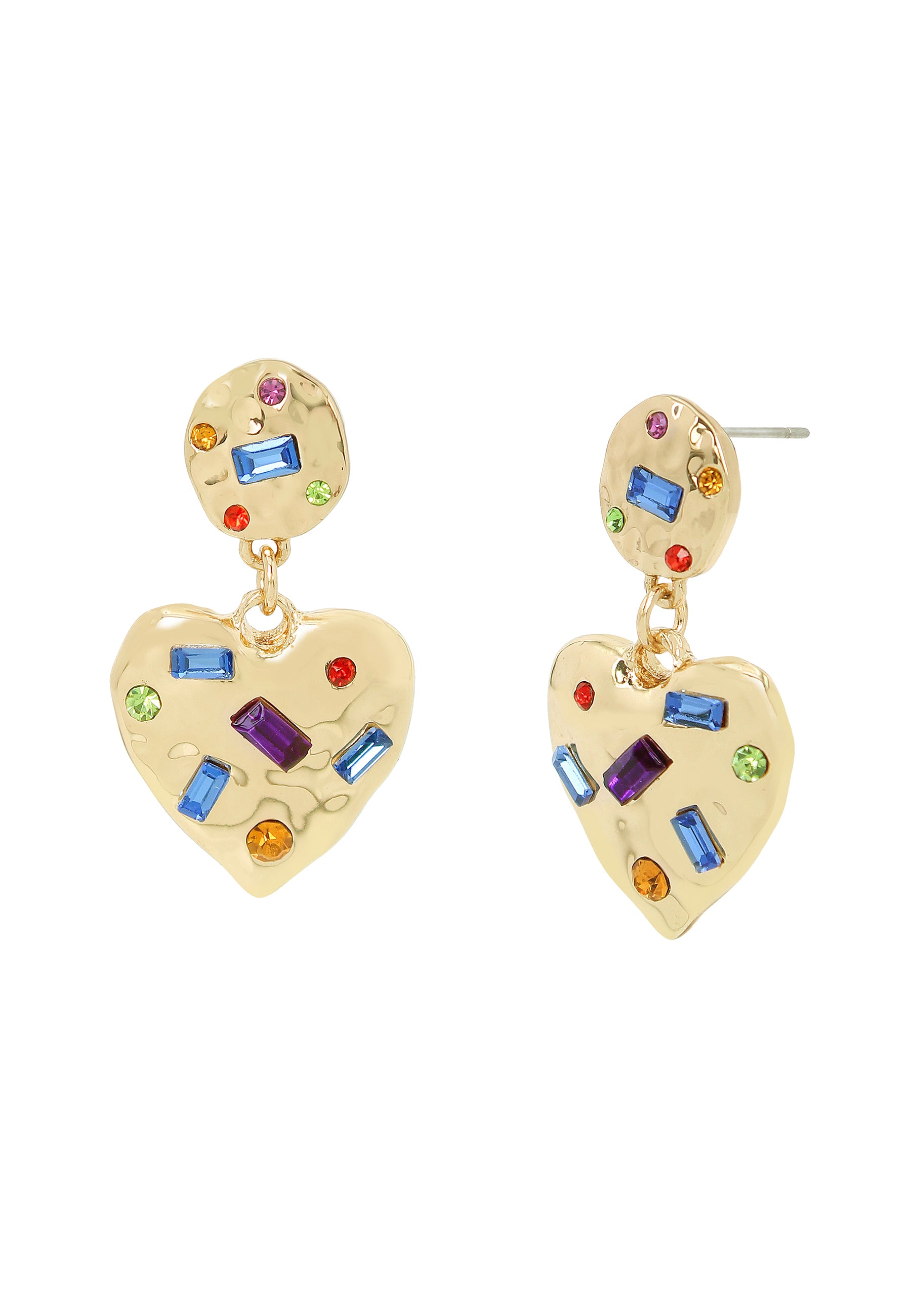 MULTI HEART EARRINGS GOLD、mySite、dreamappss