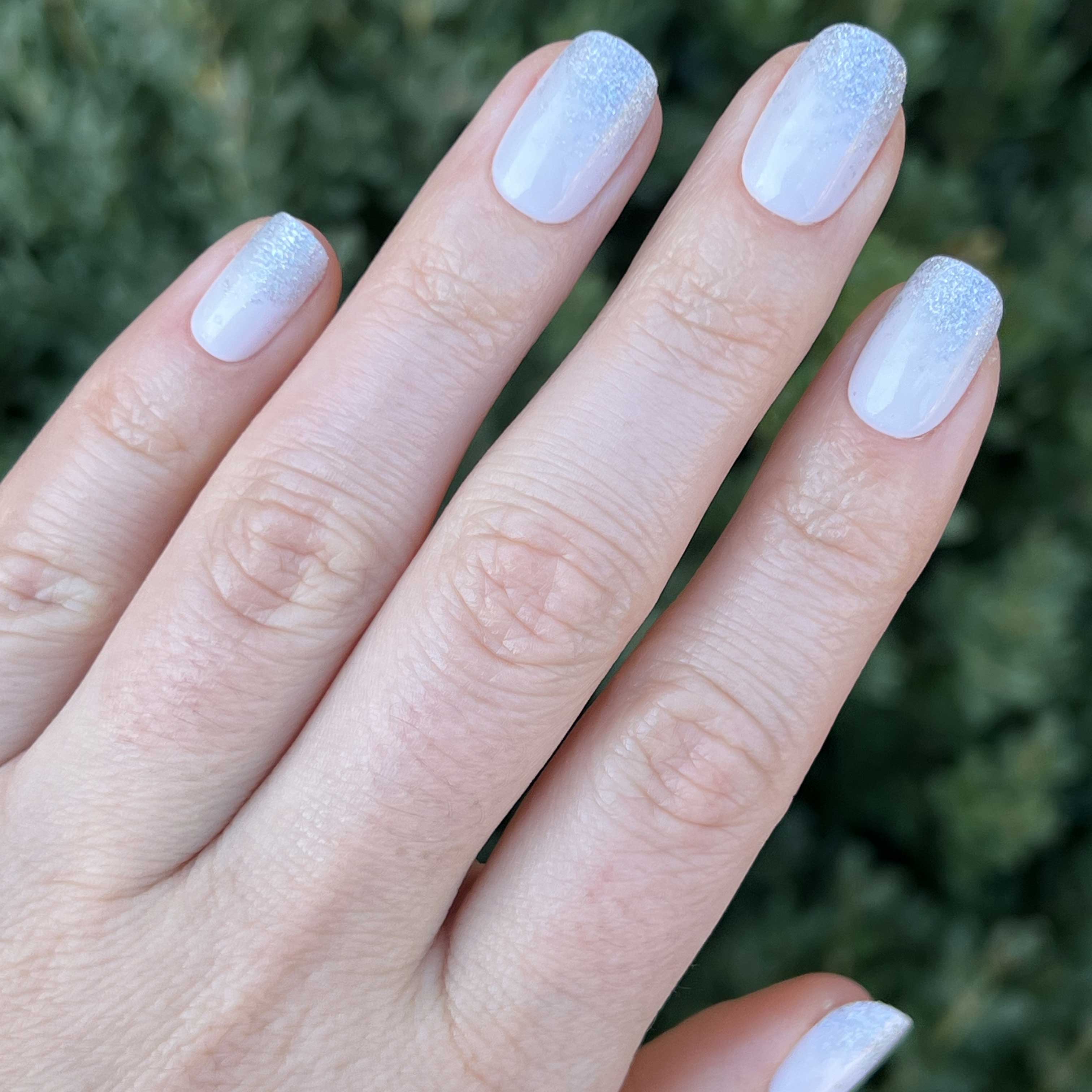 Exclamation Point Glitter Gradient Press-Ons | Squoval | Short、mySite、solidvoid