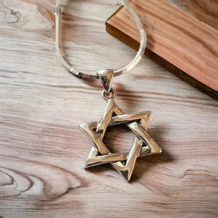 Sterling Silver Masculine Star of David Necklace、mySite、topwebapps