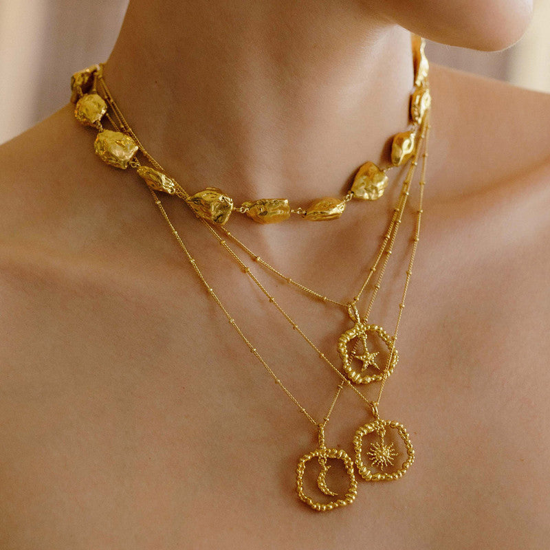 Molten Nugget Necklace | 14K Gold Plated、mySite、camillekostekn
