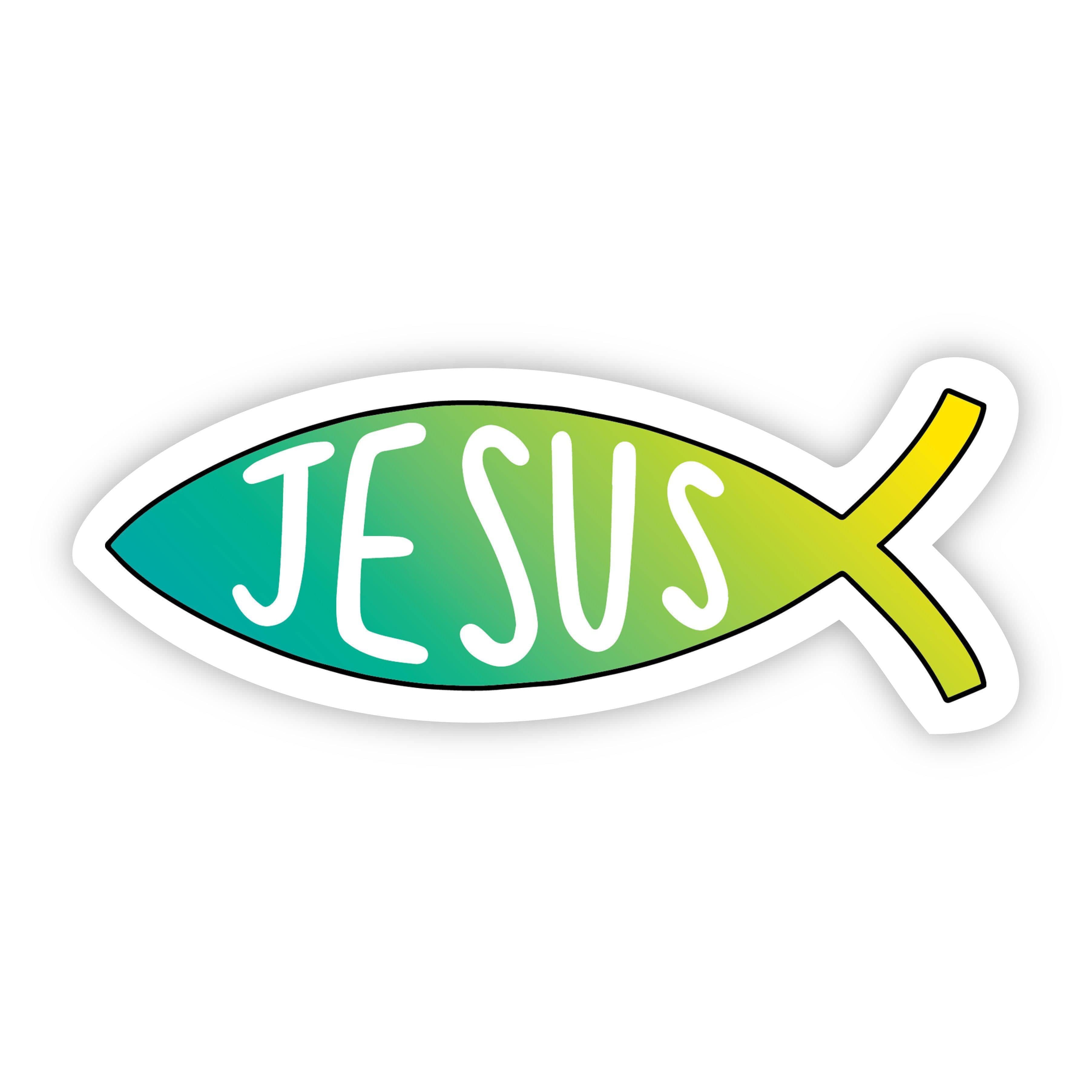  Jesus Green Ichthys Sticker、mySite、elrpsem3k