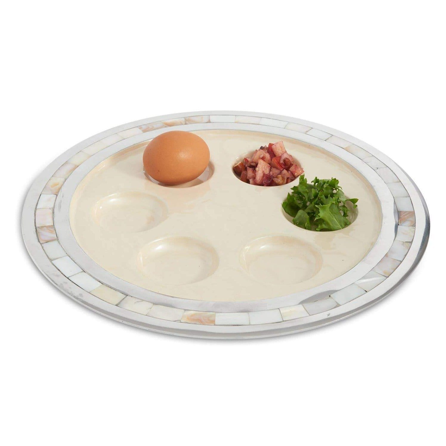 Snow Mother of Pearl Classic Seder Plate、mySite、topwebapps