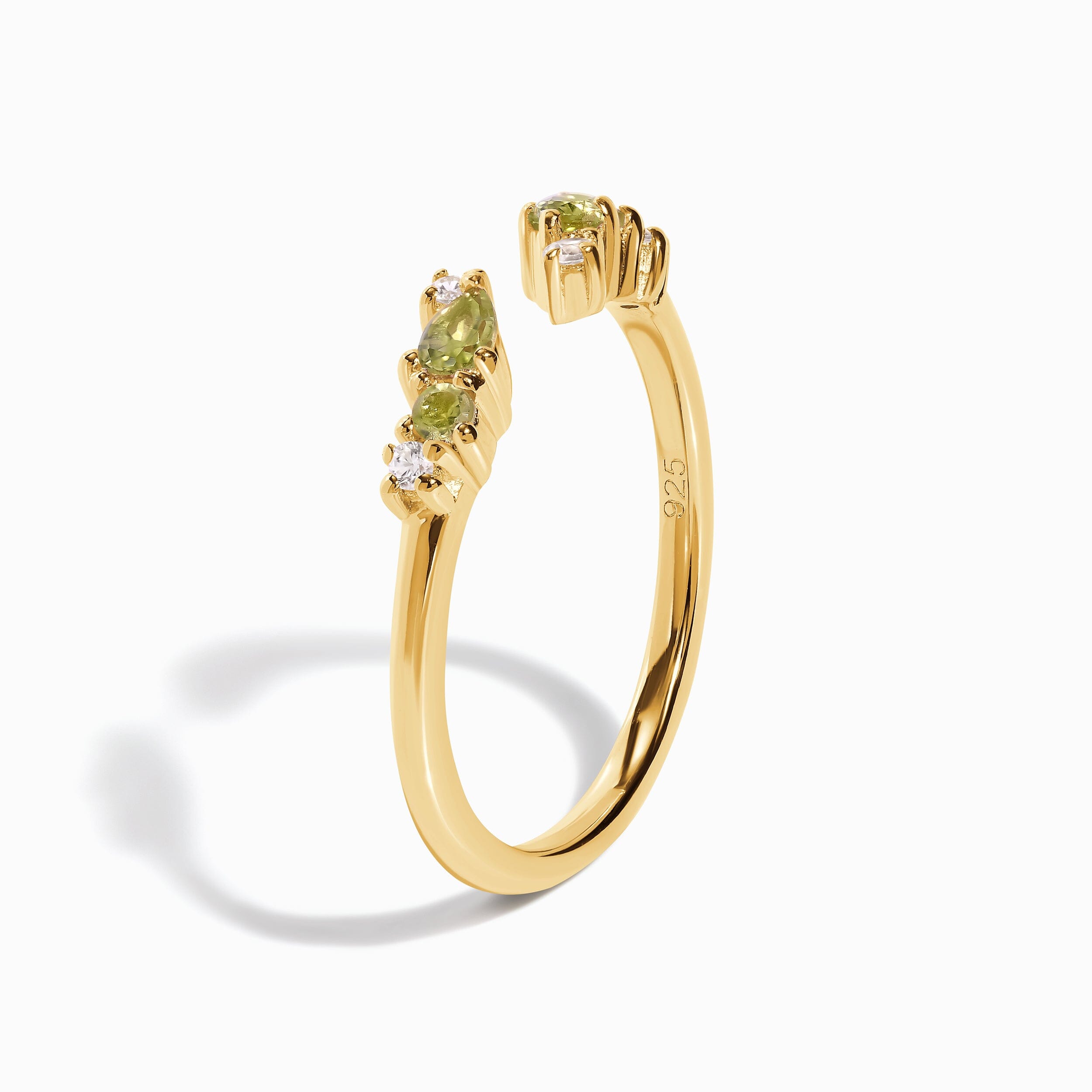 Adjustable Peridot Ring Flourish - August Birthstone、mySite、hinf8tx79