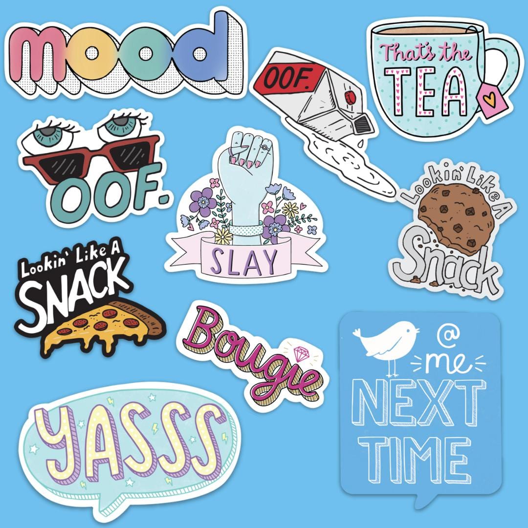  Mood Sticker 10 Pack - Blue、mySite、elrpsem3k