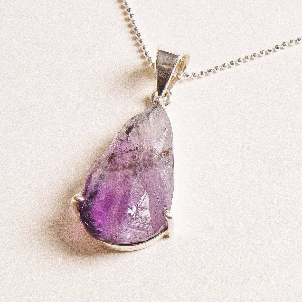 Raw Amethyst Teardrop Gemstone Pendant、mySite、hinf8tx79