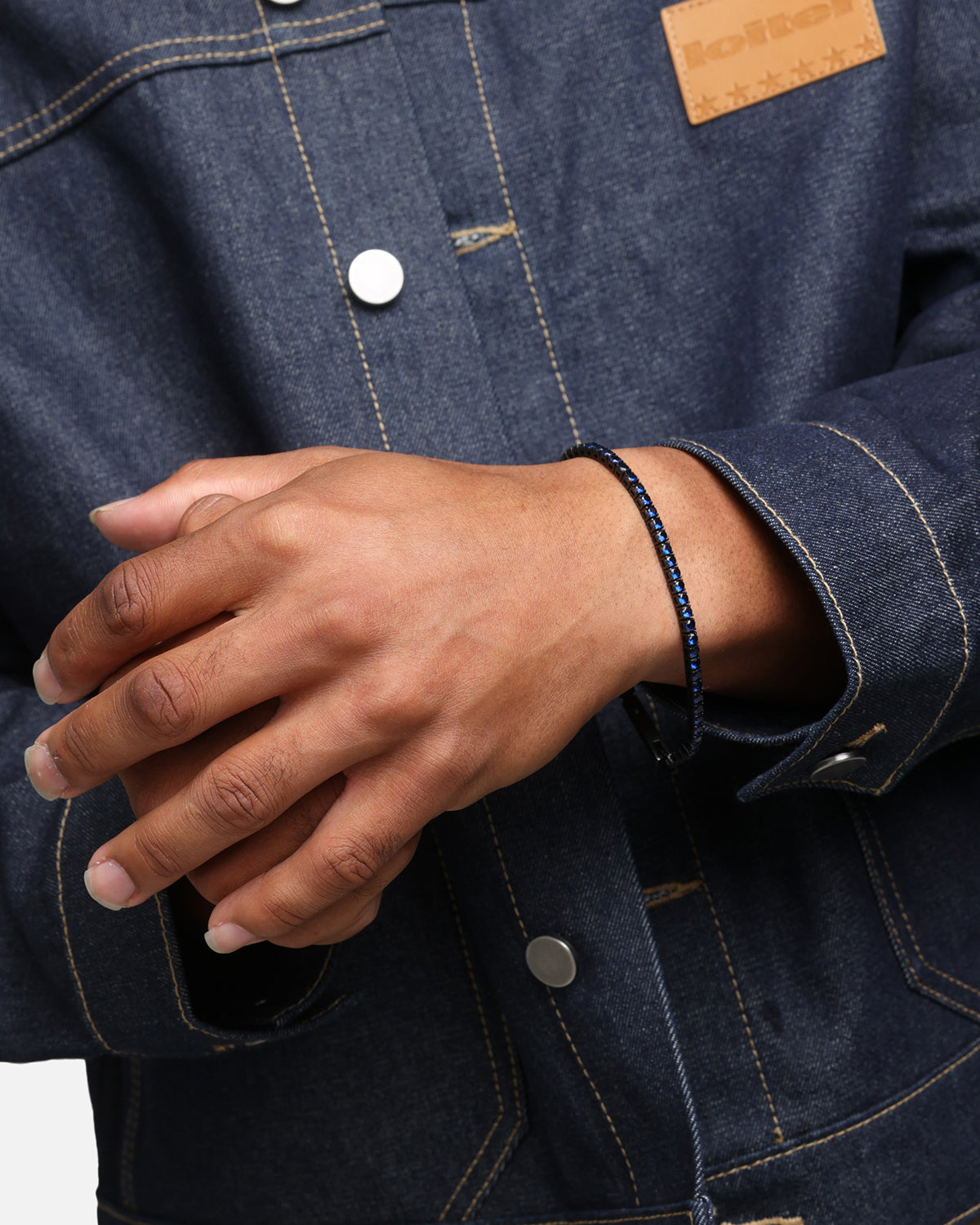 Guess Mainline Blue Tennis Logo Bracelet Multi、mySite、zt4zffjzw