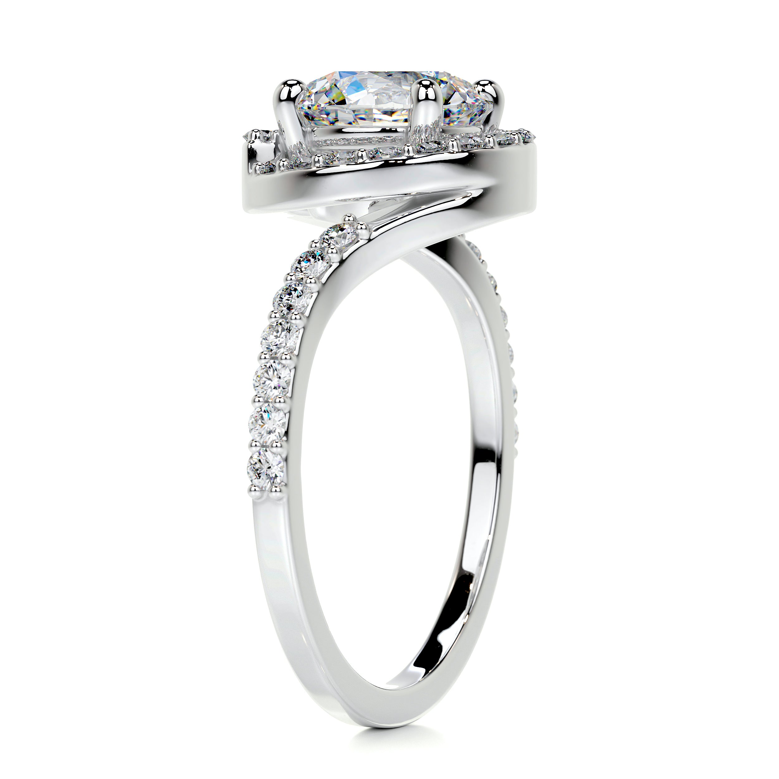 Stella Moissanite & Diamond Ring -14K White Gold、mySite、hinf8tx79
