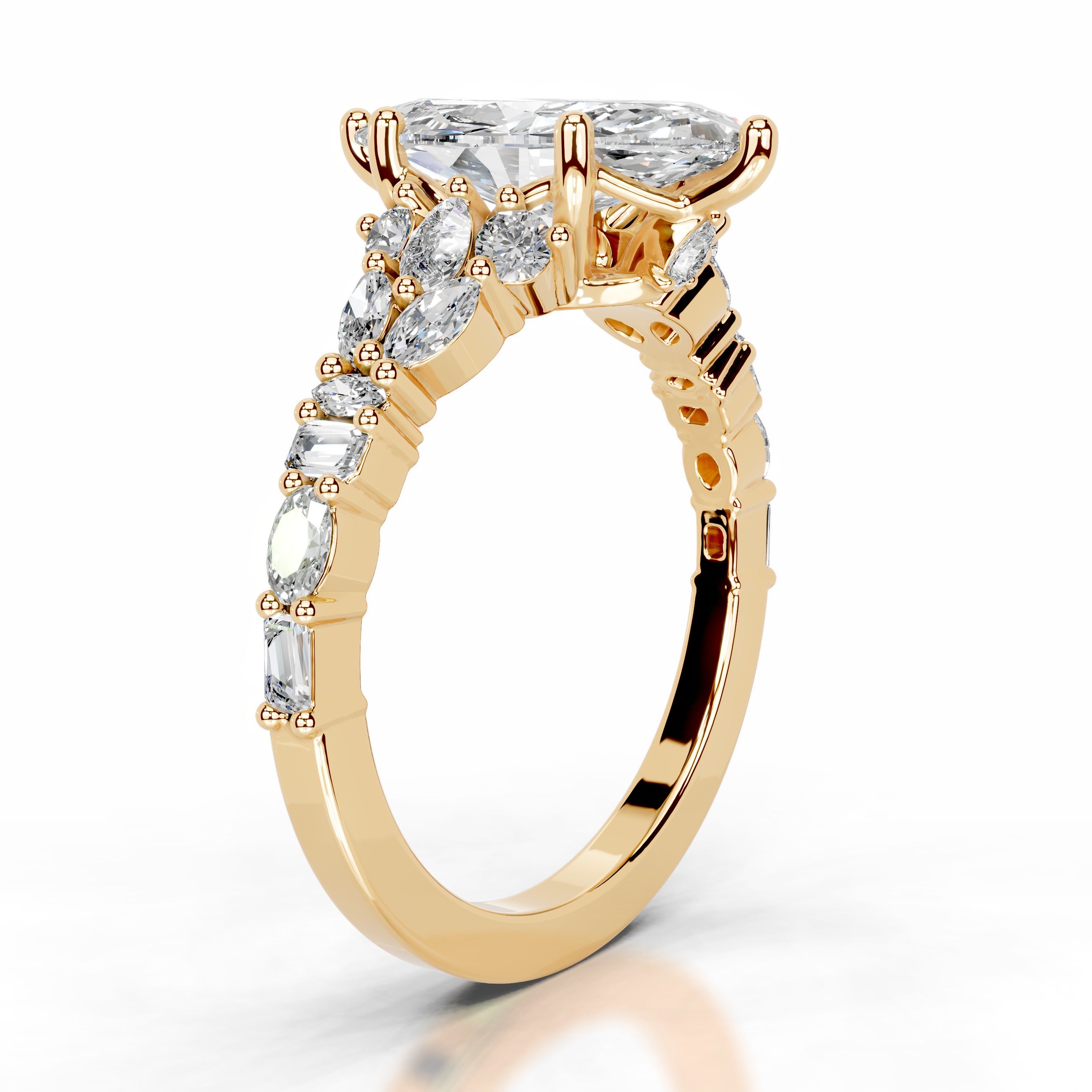 Tula Diamond Engagement Ring - 18K Yellow Gold、mySite、hinf8tx79