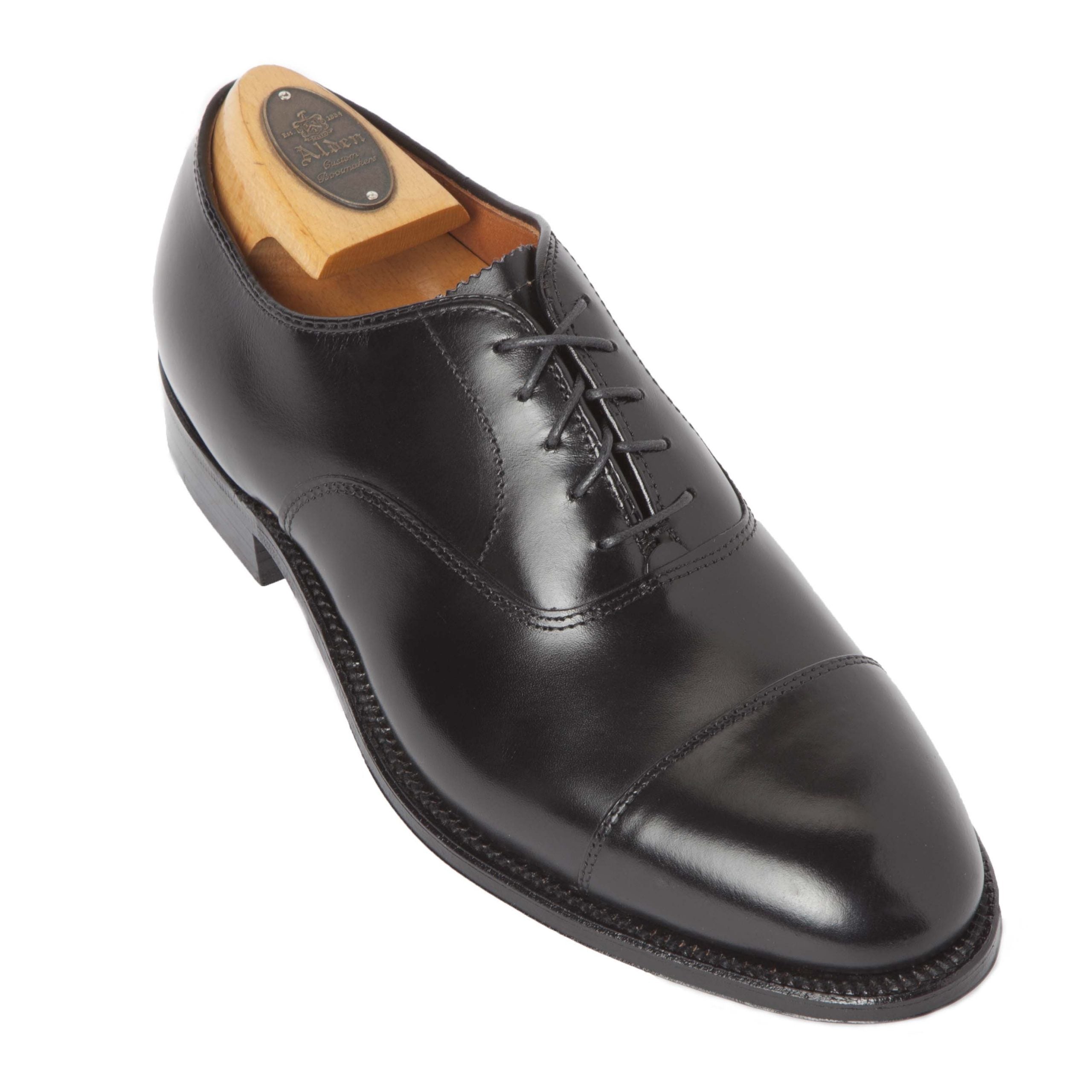 907 - Straight Tip Bal in Black Calfskin、mySite、preschool7hills