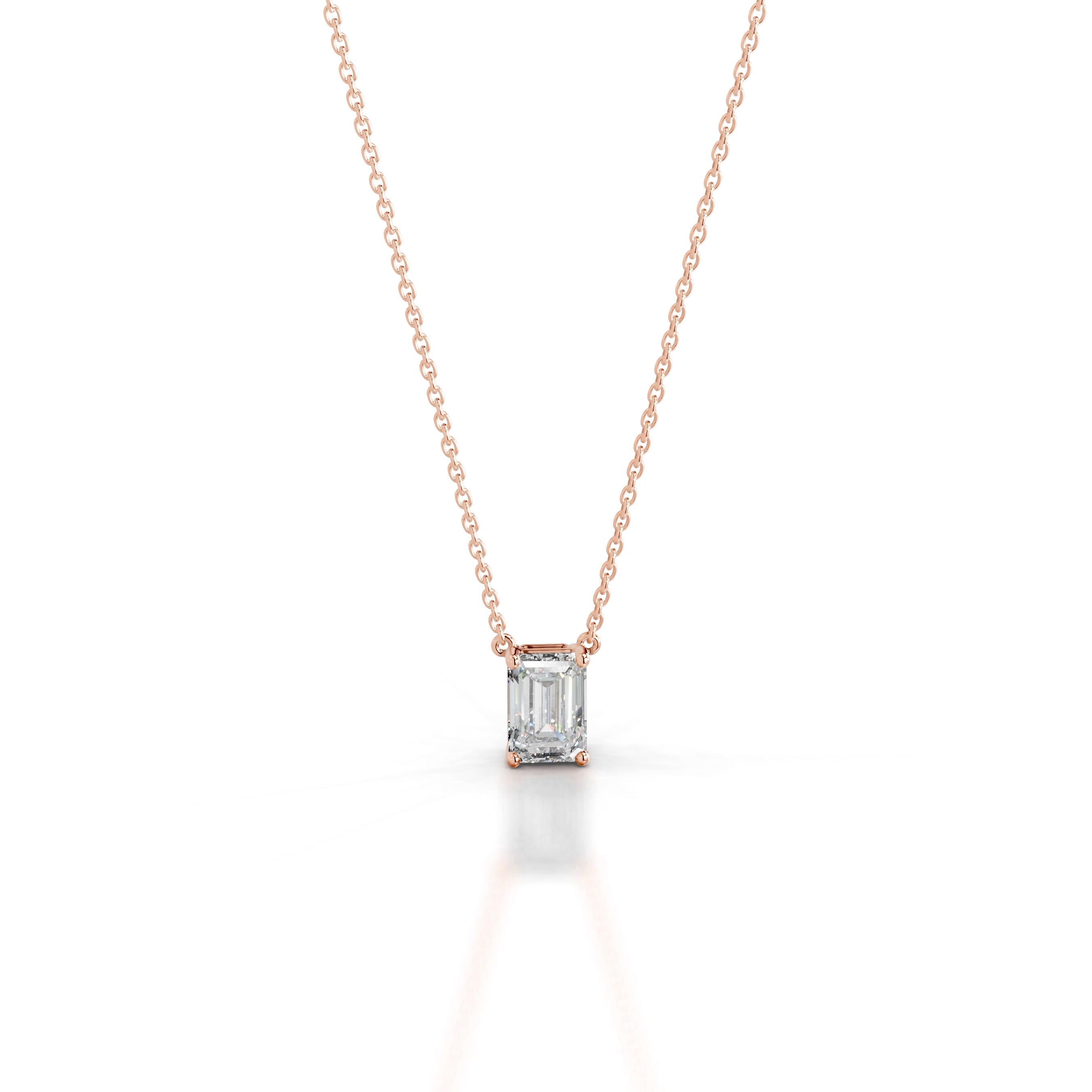 Mary Lab Grown Diamond Pendant - 14K Rose Gold、mySite、hinf8tx79