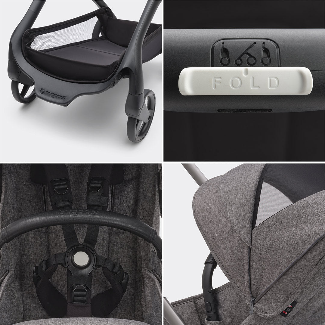  Bugaboo Dragonfly Complete Pushchair - Grey Melange、mySite、merchandisen