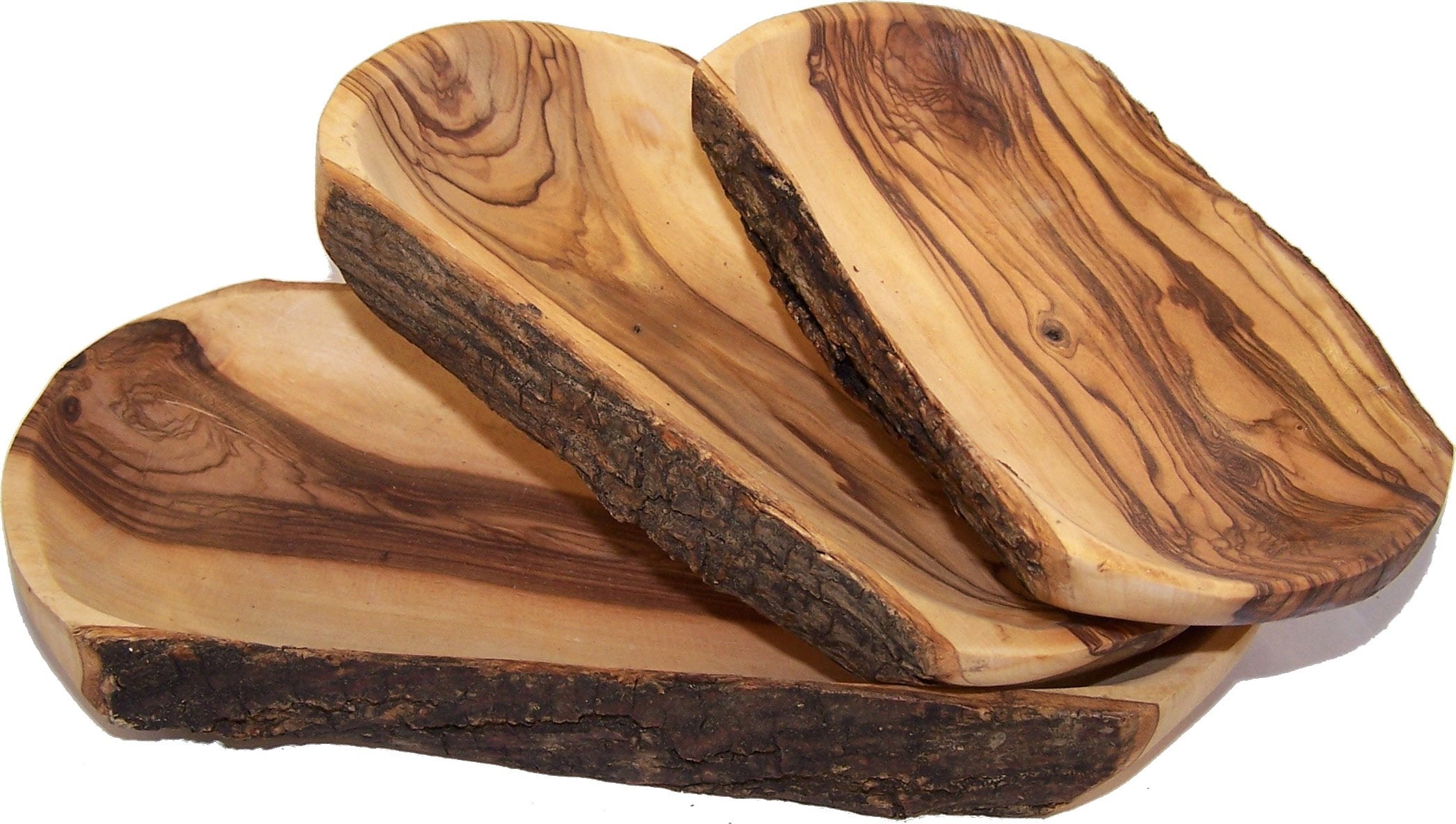Hand Carved Olive Wood Oval Bowl Set/Plate (5.5, 6.5 and 8 Inches Bowls) - Asfour Outlet Trademark、mySite、topwebapps