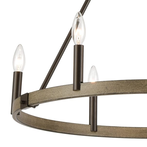 Transitions 6-Lght Chandelier Rustic Aspen Finish、mySite、g9winljtr