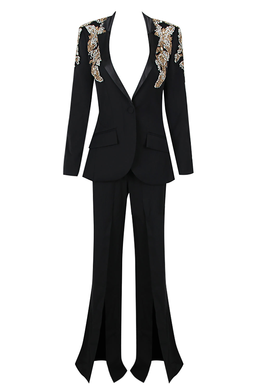  Milly: Crystal Blazer with Flared Pants (2 Piece Set)、mySite、merchandisen
