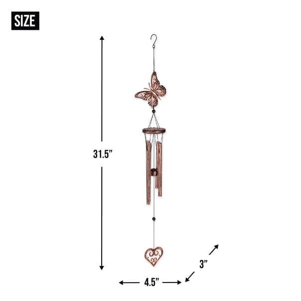 Butterfly and Heart Wind Chimes、mySite、g9winljtr