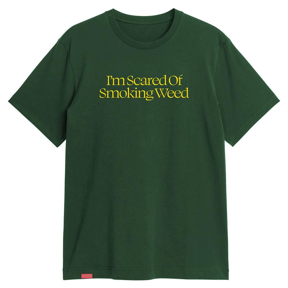  Jacuzzi Scared Weed T-shirt - Dark Green、mySite、merchandisen