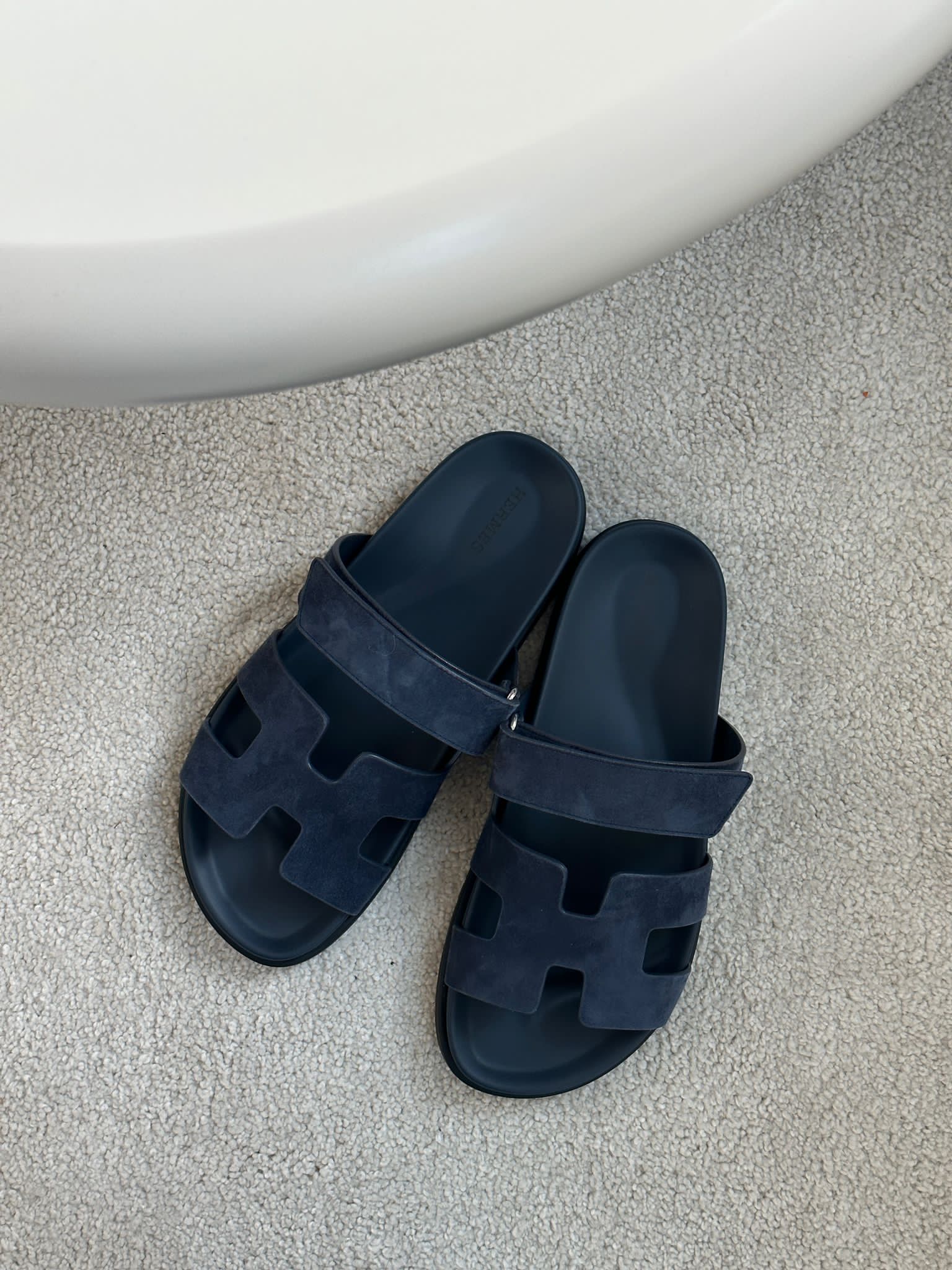 Hermès Chypre Suede Sandals (Bleu Céleste)、mySite、garminoutage.com