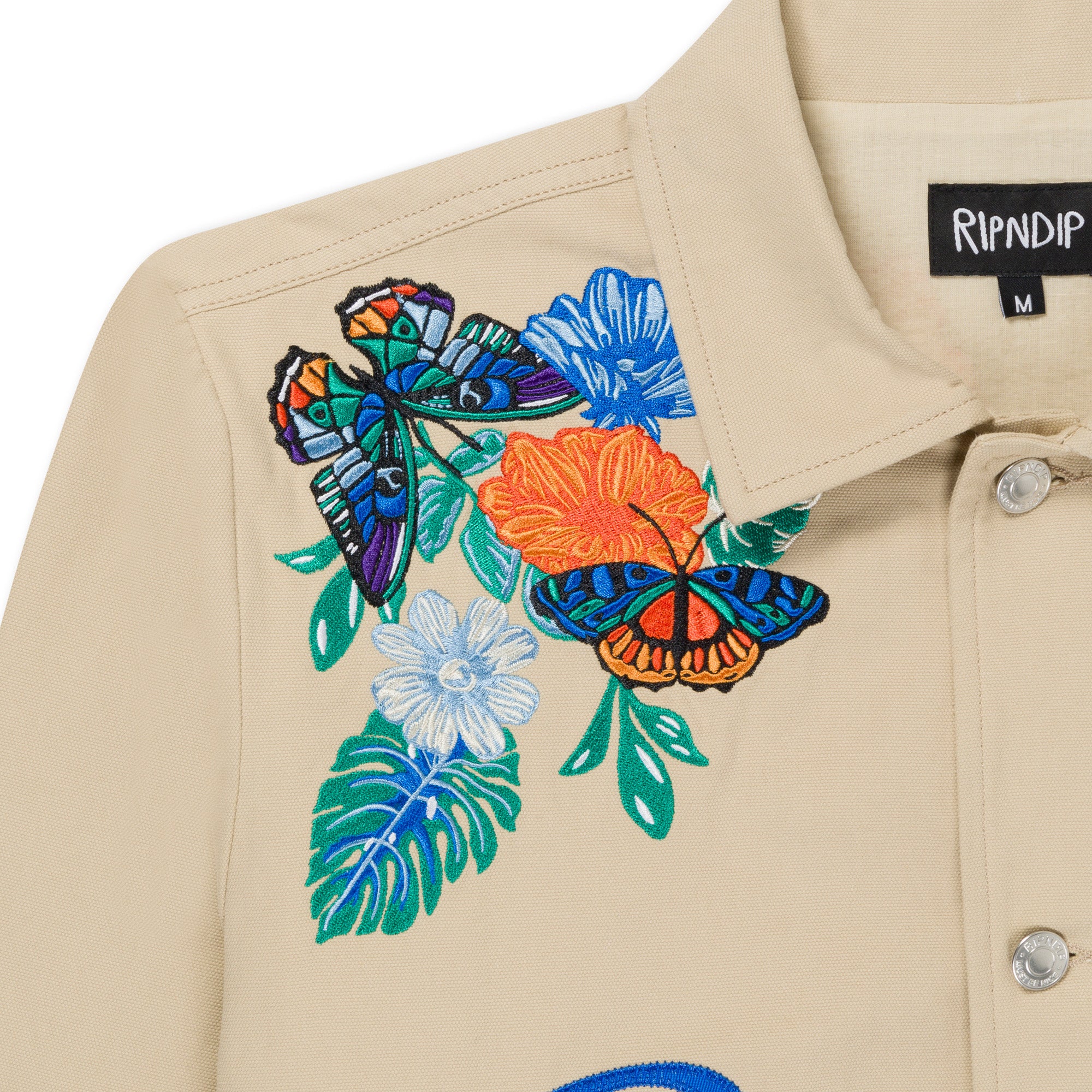  Los Ripndip Canvas Button Down Jacket (Khaki)、mySite、merchandisen