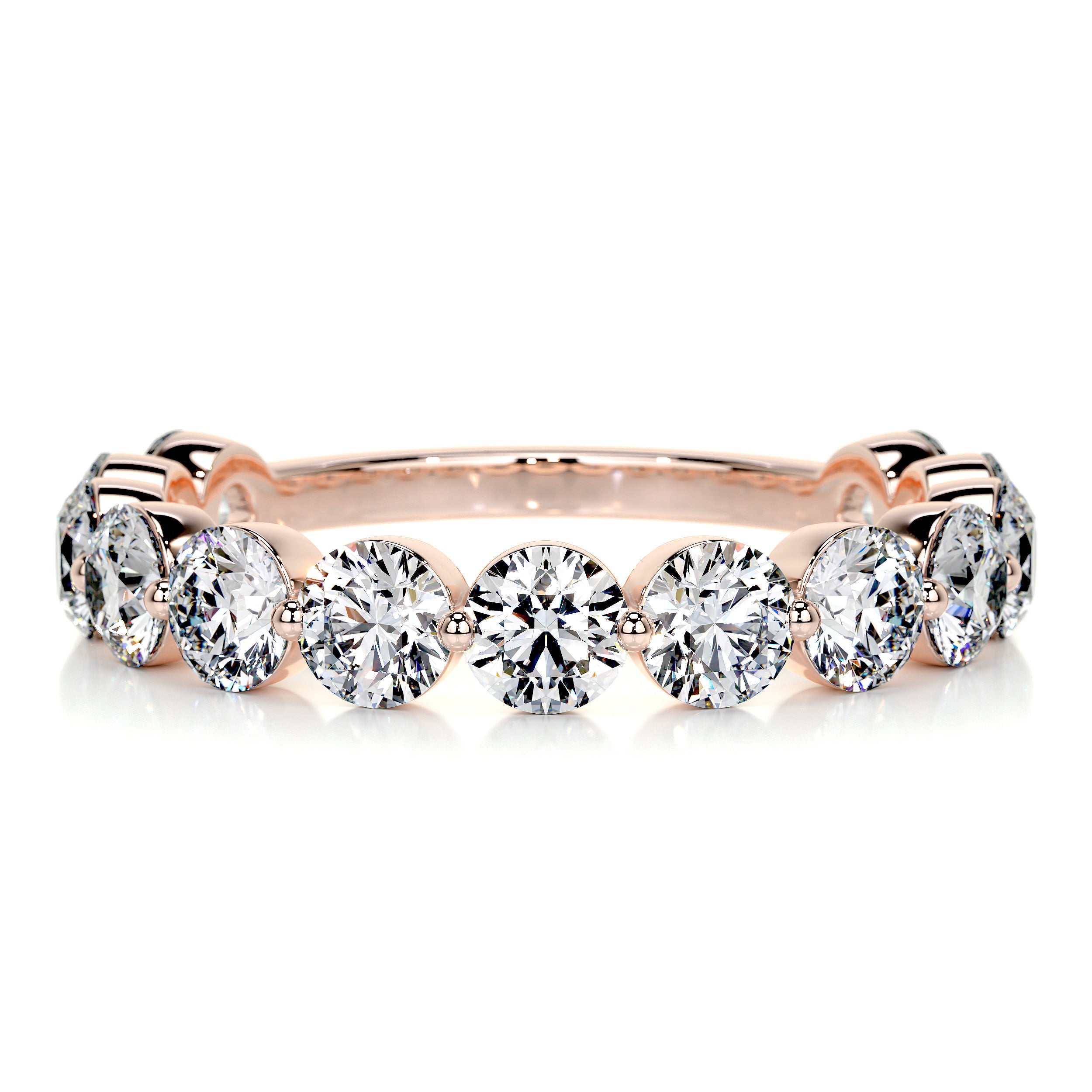 Josie Half-Eternity Wedding Ring (2 Carat) -14K Rose Gold、mySite、hinf8tx79