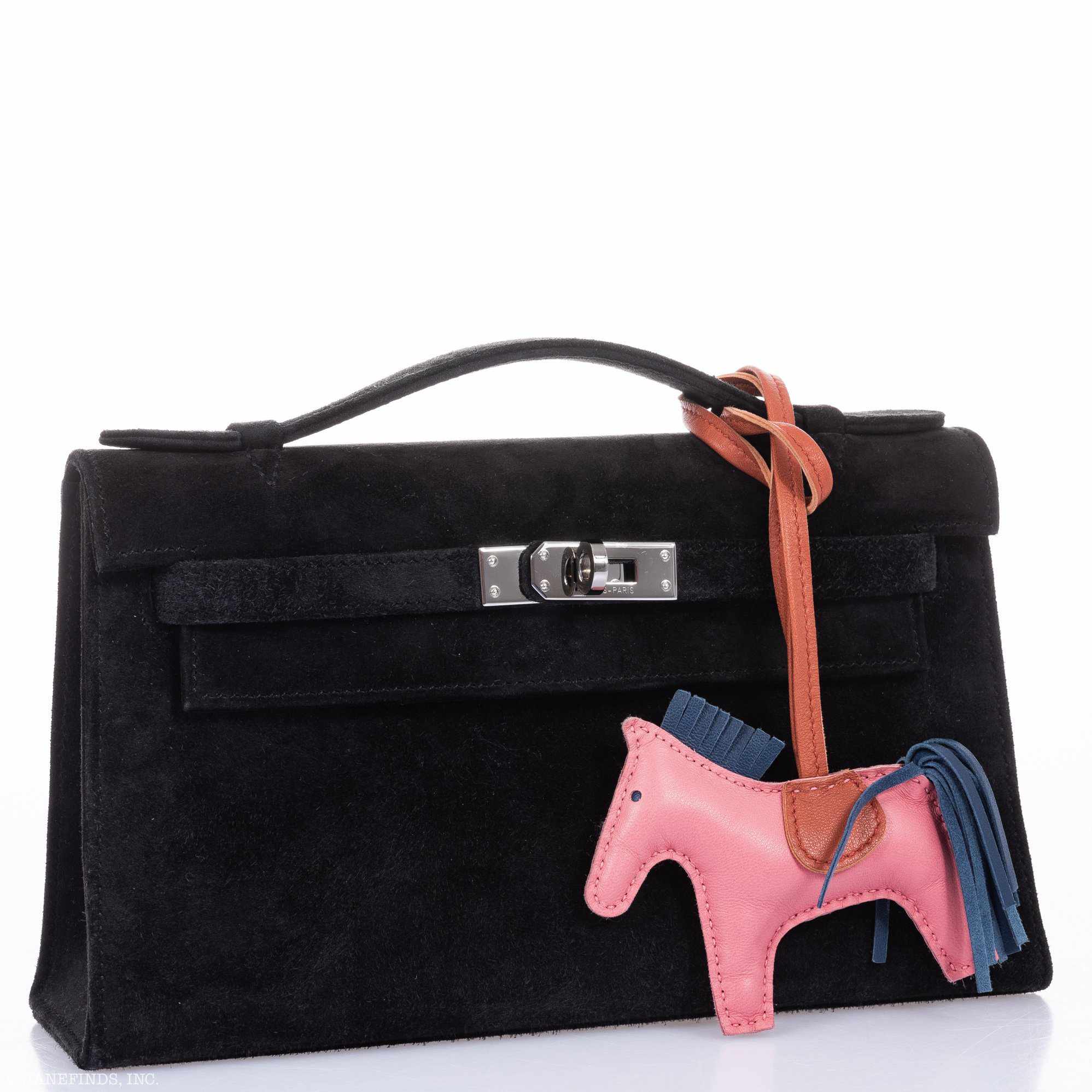 Hermès Kelly Doblis Mini Pochette Black Veau Suede Palladium Hardware、mySite、garminoutage.com