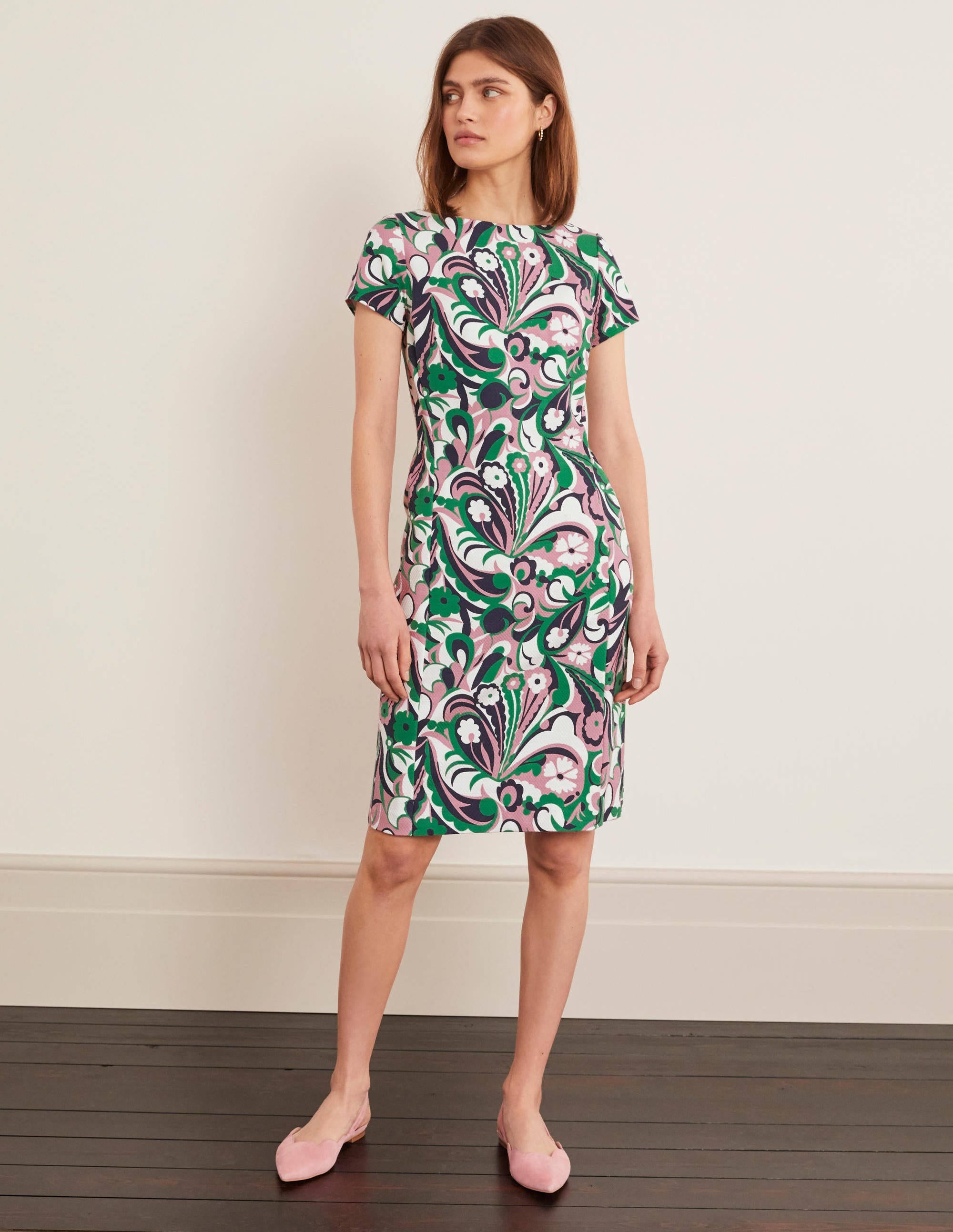  Nadia Textured Shift Dress-Formica Pink, Sunkissed Floral、mySite、ashleygrahame