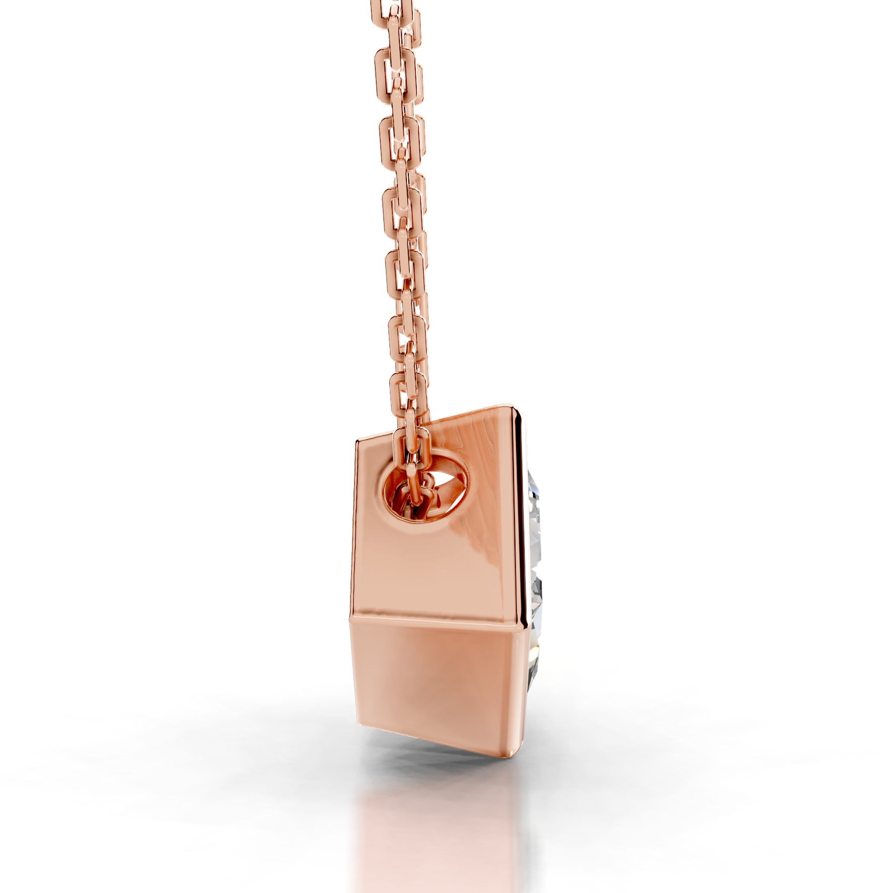 Petit Brianna Lab Grown Diamond Pendant -14K Rose Gold、mySite、hinf8tx79