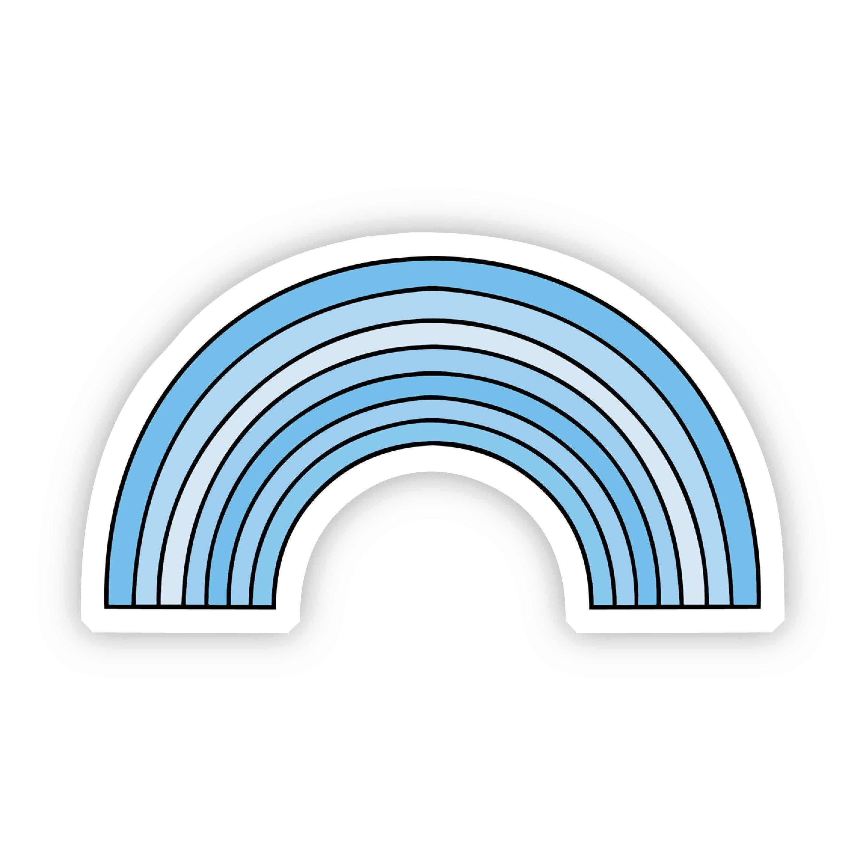  Blue Rainbow Aesthetic Sticker、mySite、elrpsem3k