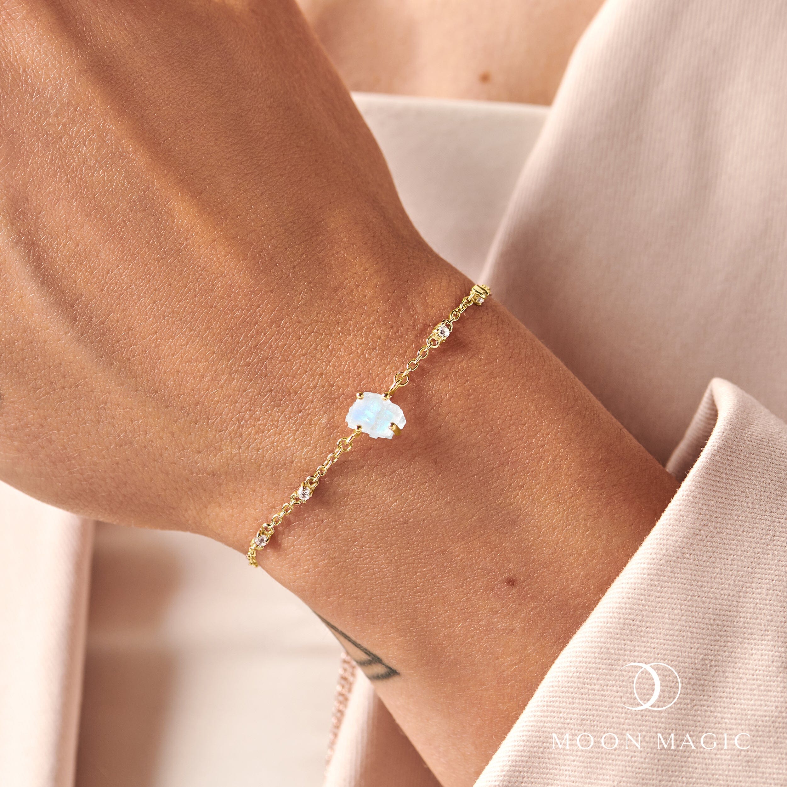 Raw Crystal Bracelet - Moonstone 'Intuition'、mySite、hinf8tx79