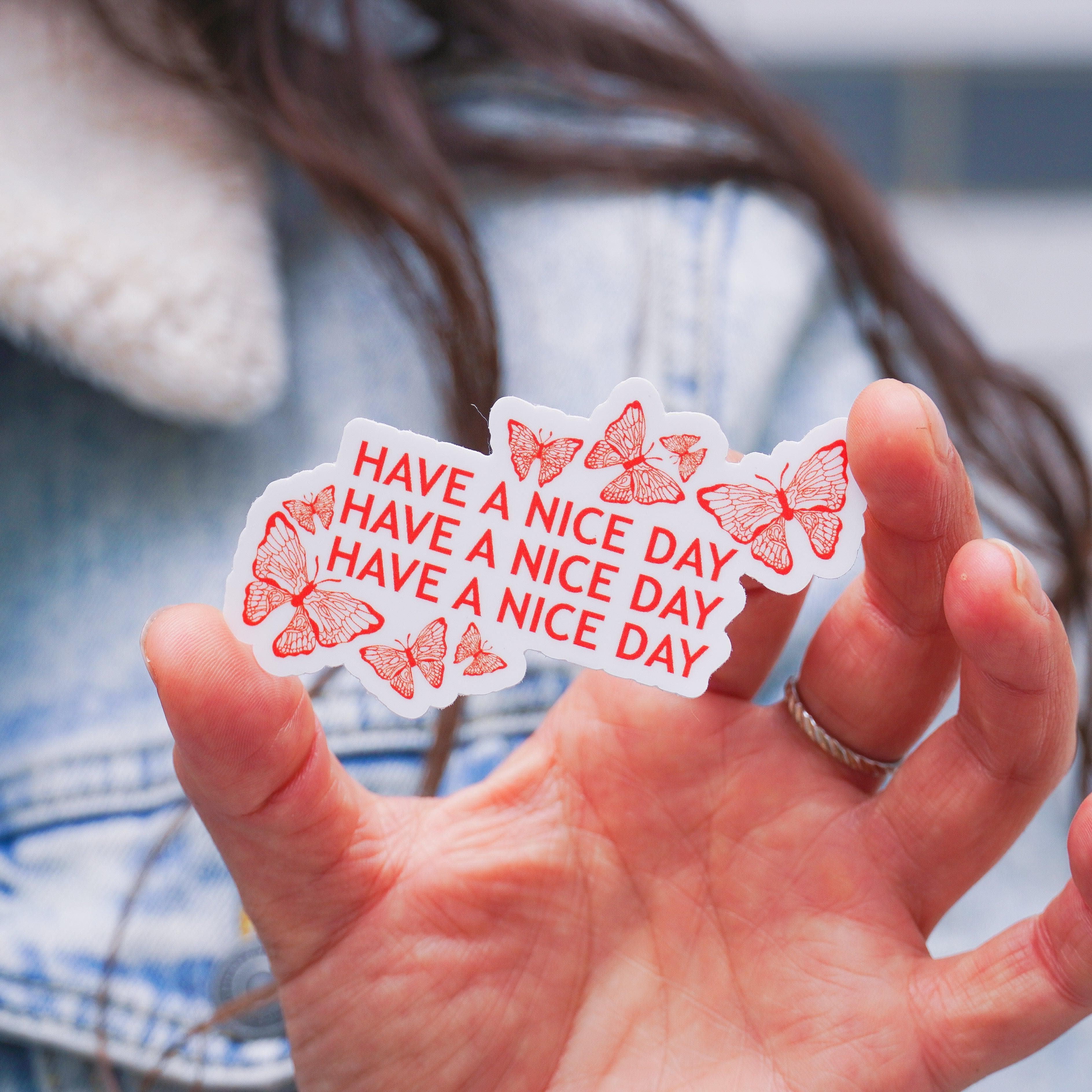  Have A Nice Day Butterflies Sticker、mySite、elrpsem3k