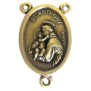 St. Anthony of Padua and St. Francis - Bronze center (2.2x1.6 cm-0.86x0.6)、mySite、topwebapps