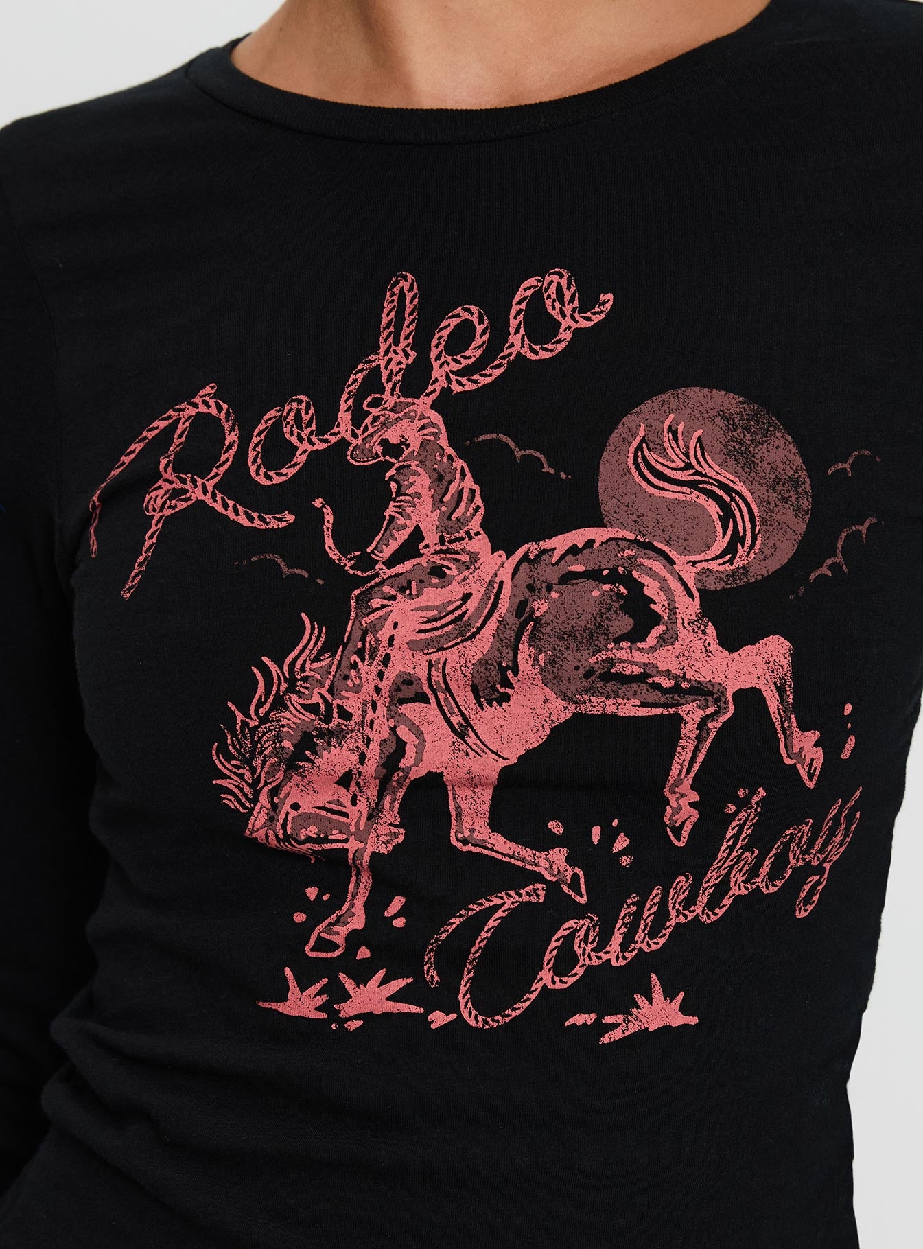 Rodeo Cowboy Long Sleeve Top Washed Wine、mySite、solidvoid