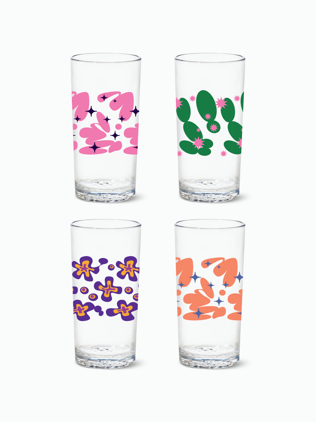 Retro Cartoon Pattern - RESERVE 14oz Highball Tritan Copolyester Glass、mySite、camillekostekn