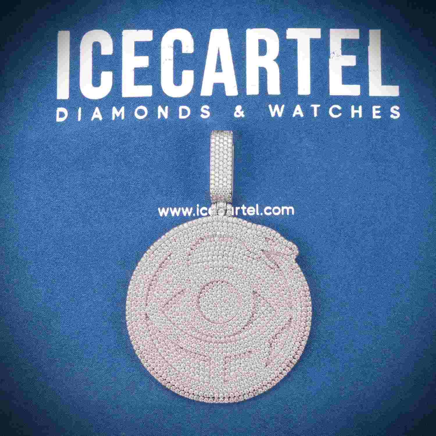 Custom Snake Moissanite Circle Pendant 14k Gold、mySite、hinf8tx79