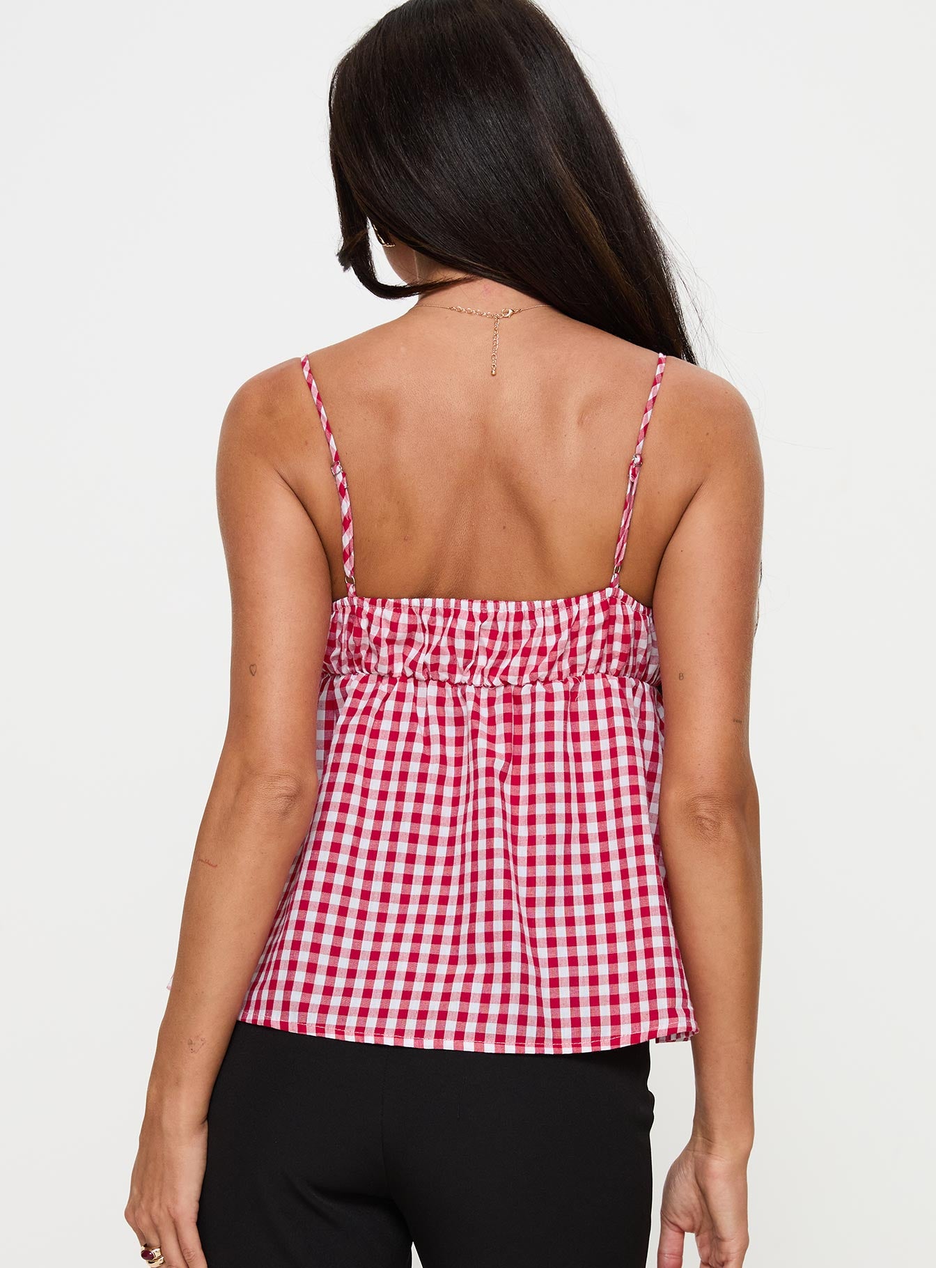 Mirabellah Frill Top Red Gingham、mySite、solidvoid