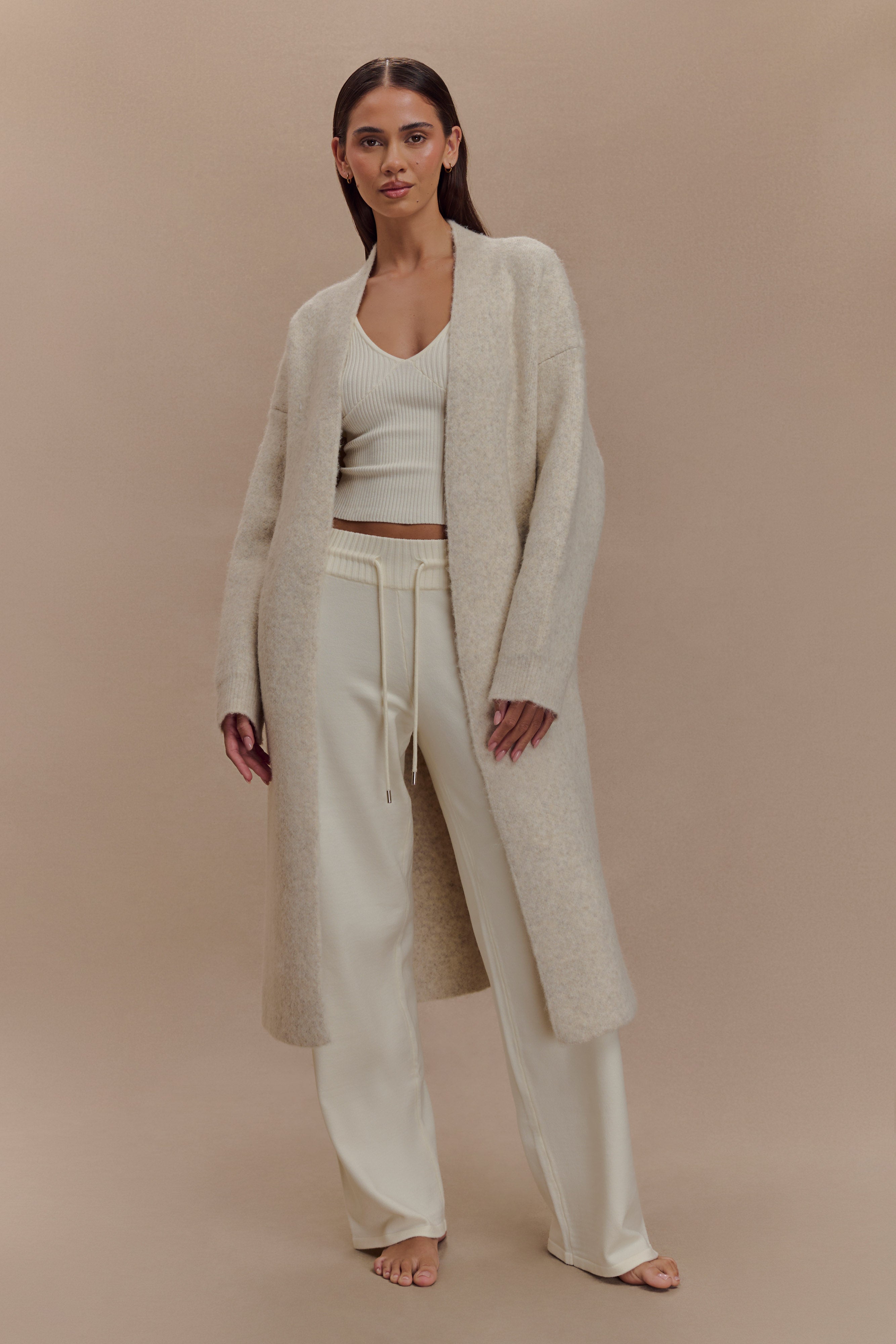 Benson Maxi Knit Cardigan - Cream Marle、mySite、solidvoid