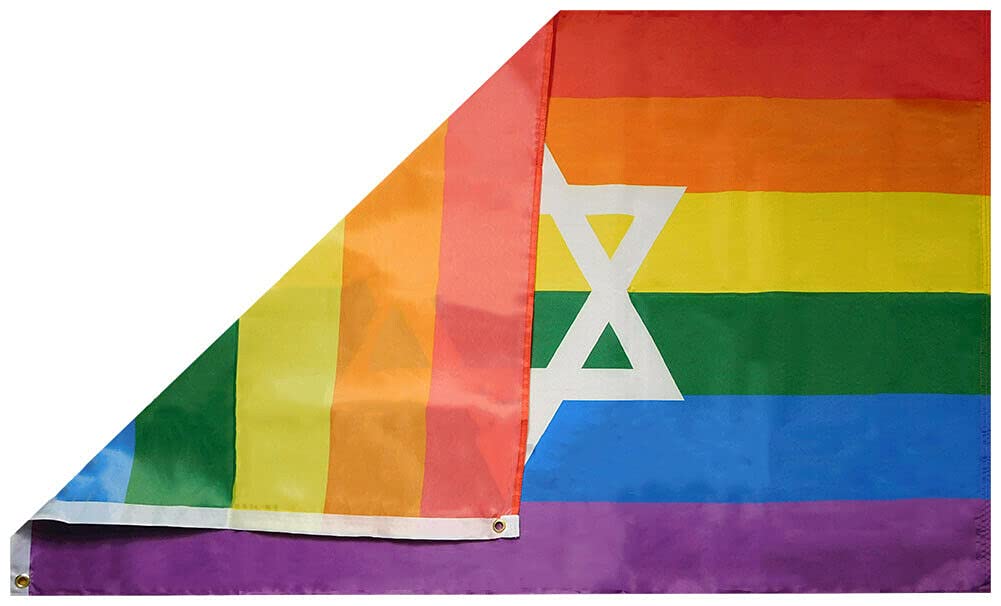 Huge Rainbow Star of David Pride Flag、mySite、topwebapps