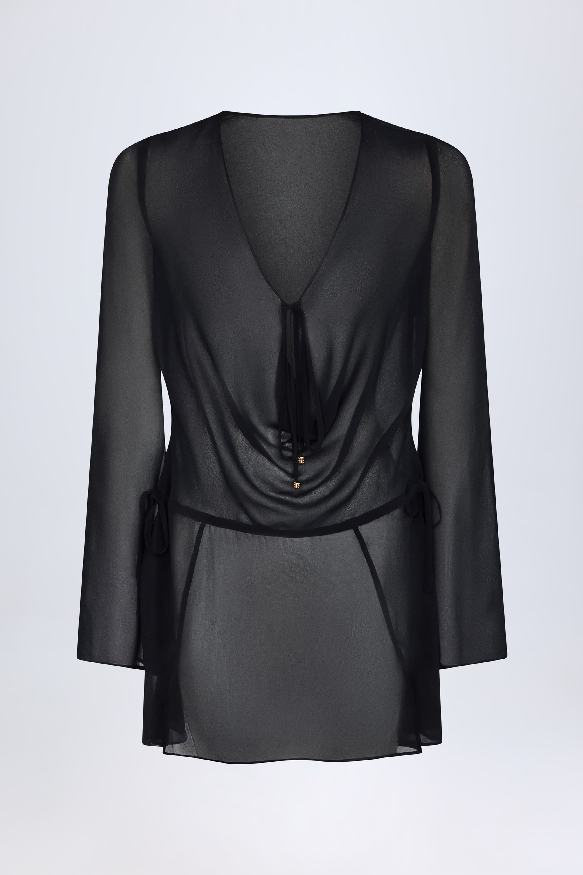  Cowl-Neck Mini Dress in Black、mySite、sugarbowlscore