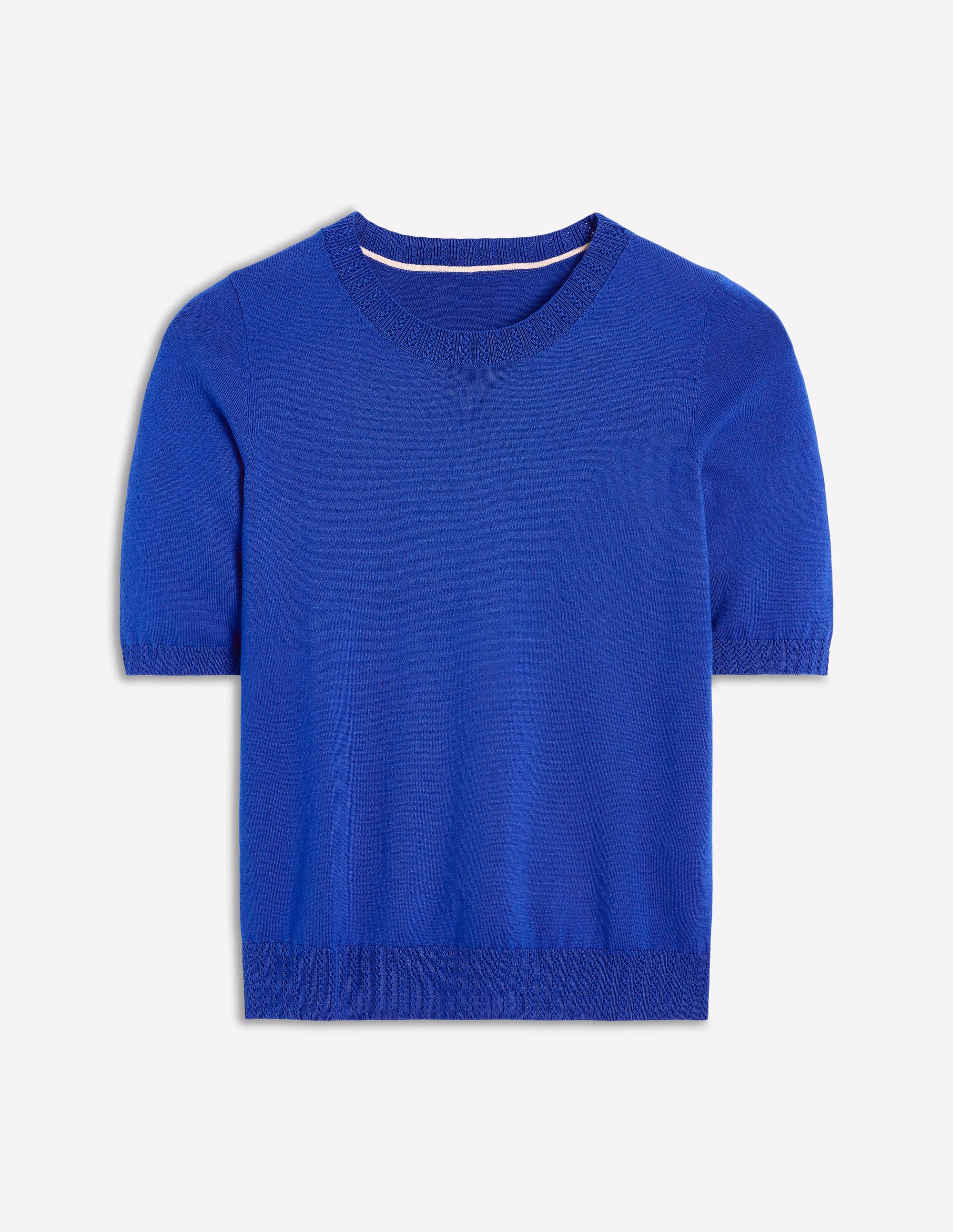  Emilia Cotton Crew T-shirt-Bright Blue、mySite、ashleygrahame