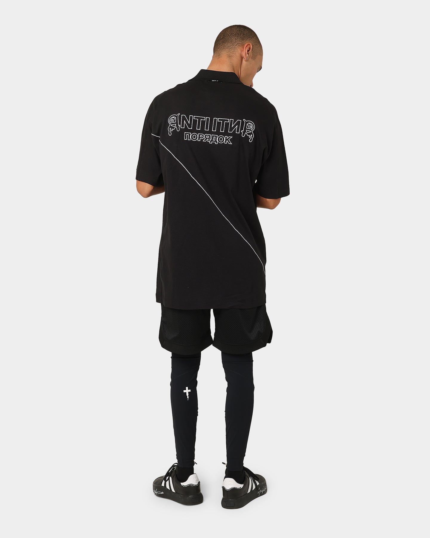 The Anti Order Military Oversized Polo Shirt Black/White、mySite、zt4zffjzw
